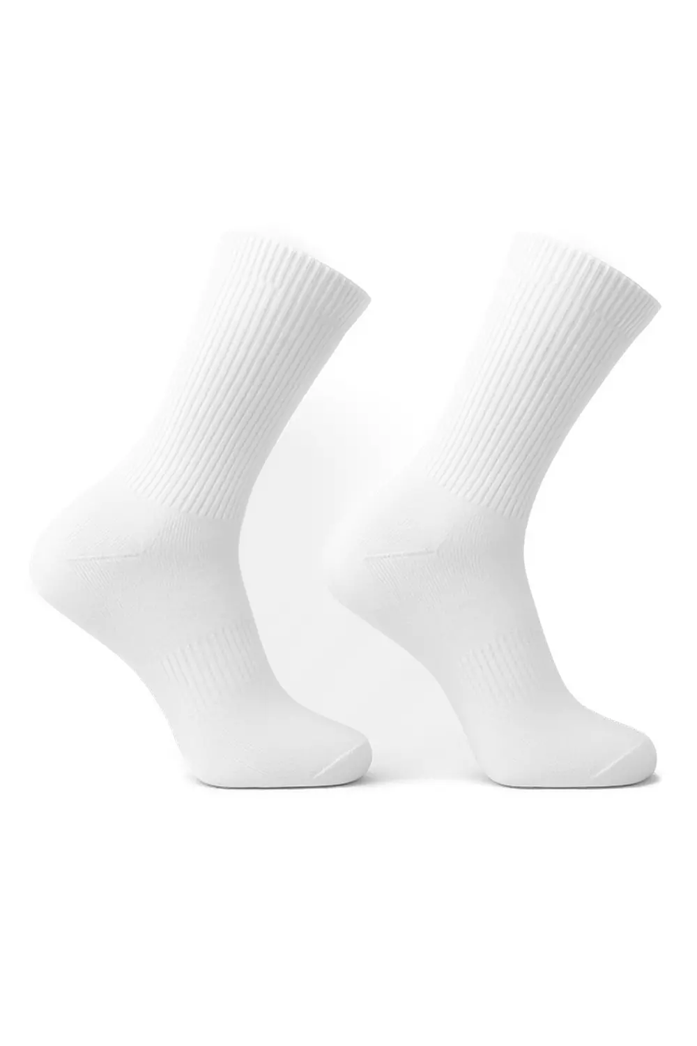 Shorto Men's Cotton Sports Sock Set Consisting Of 3 Long Socks - 2585 -White image