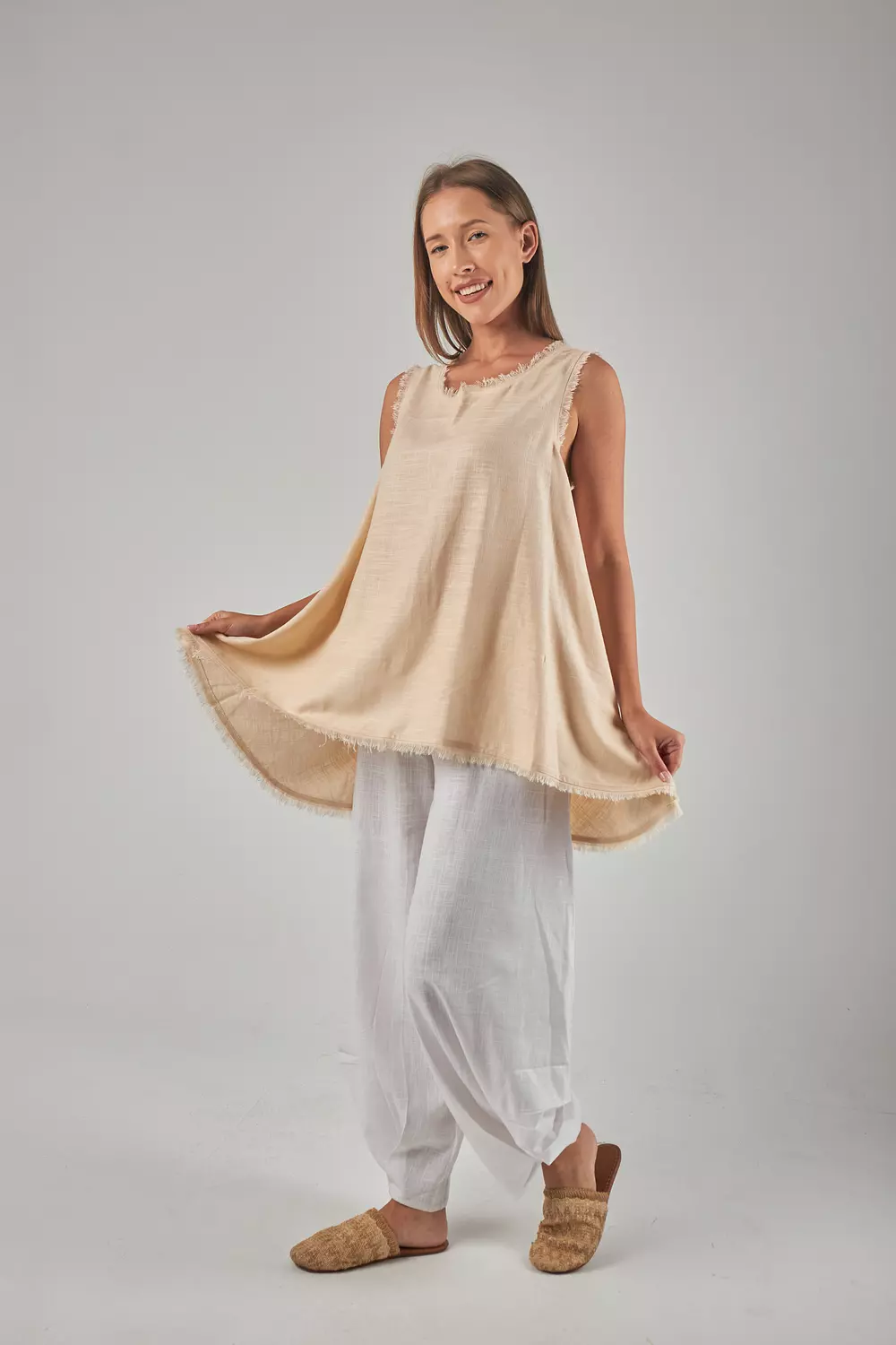 Beige Sleeveless Top  hover image