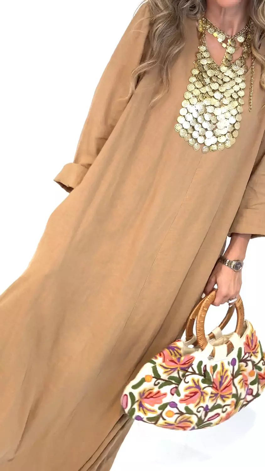 ''Over Size'' Pure Linen Dress  (3182) 26