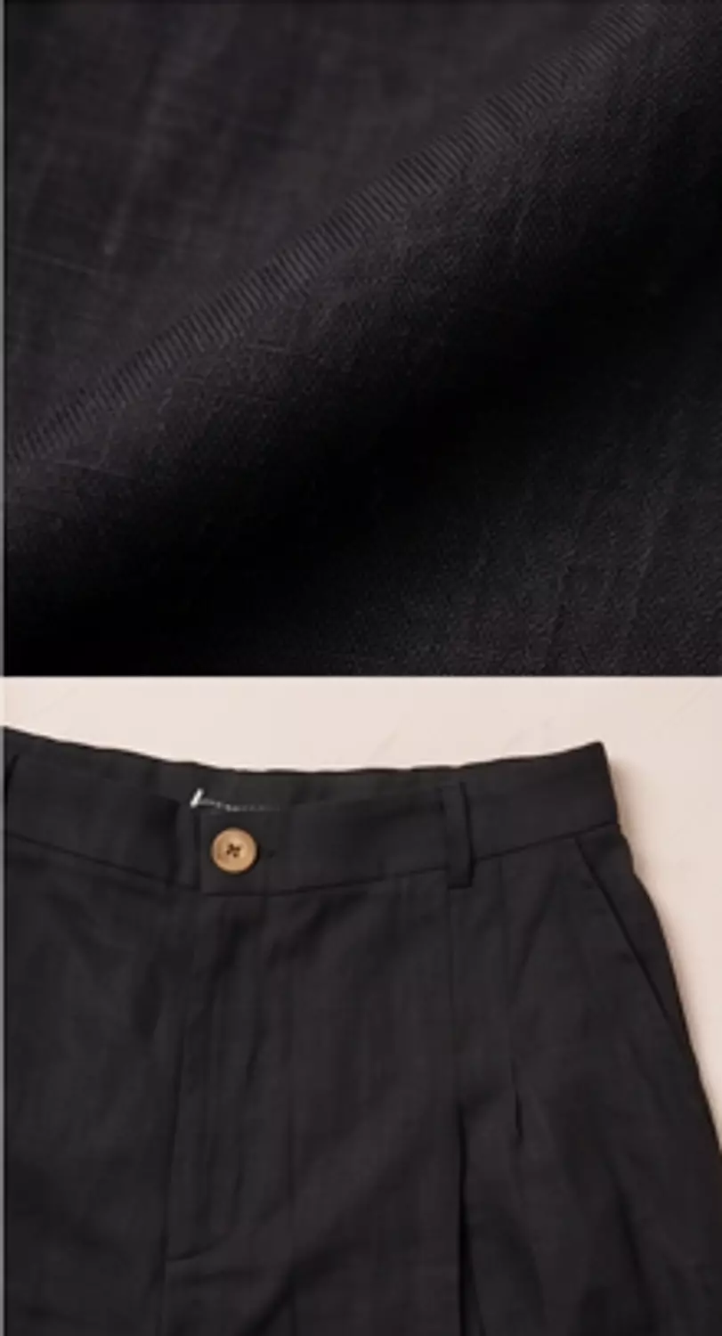 flowy wide leg ritual linen pants - Black 4