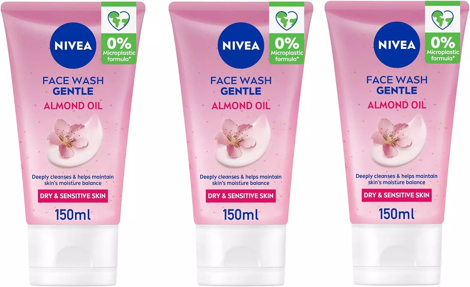 NIVEA GENTLE FACE WASH ALMOND OIL FOR DRY&SENSITIVE SKIN 150 ML 6