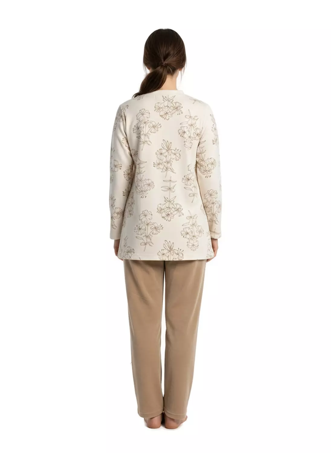 Shorto Girls Pajama Printed Flower PJ - 3103 - Beige 3