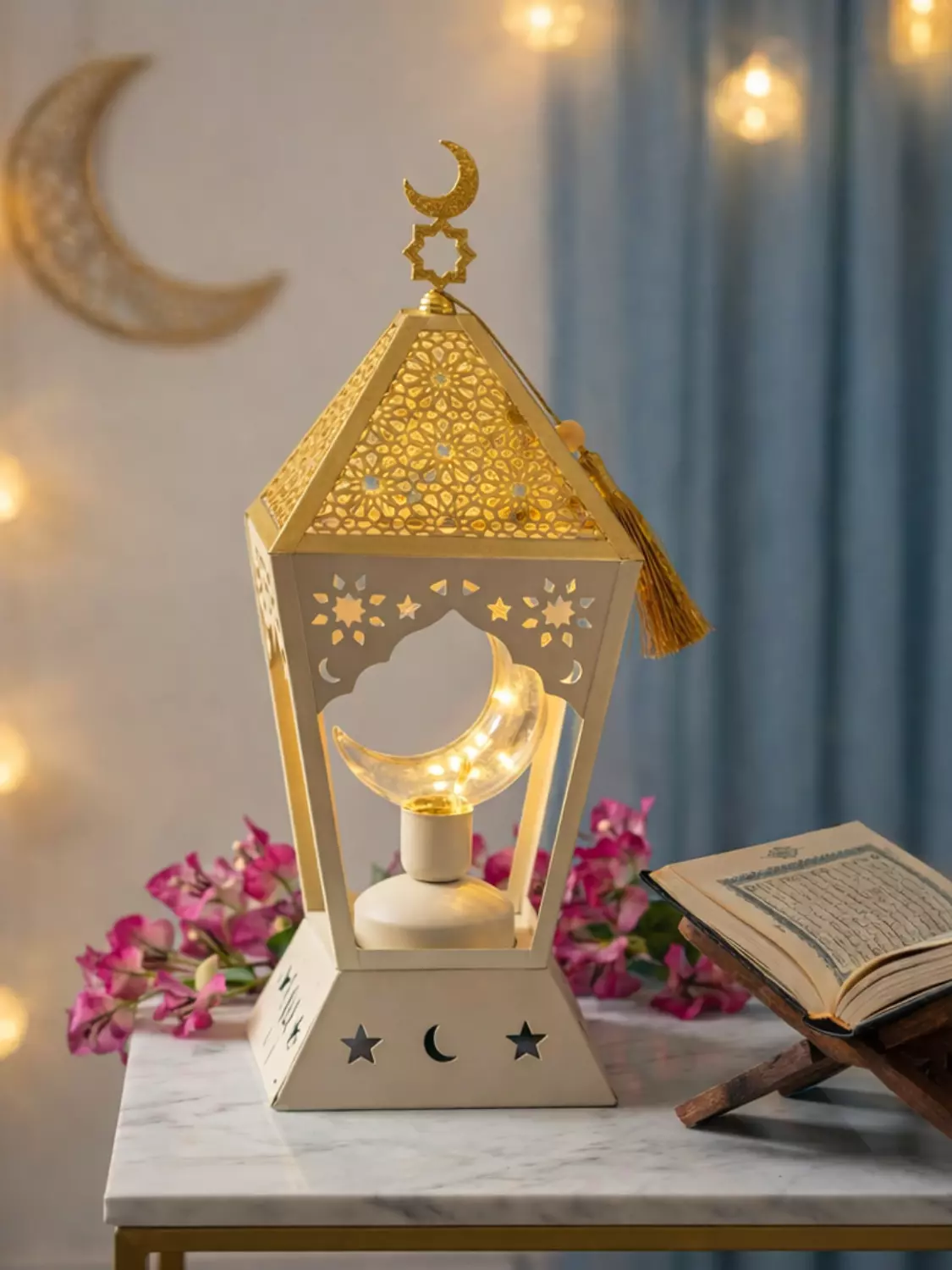 Decorative Ramadan LED Lantern – Crescent image