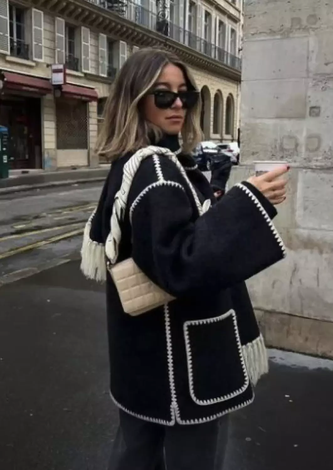 Black scarf jacket  hover image