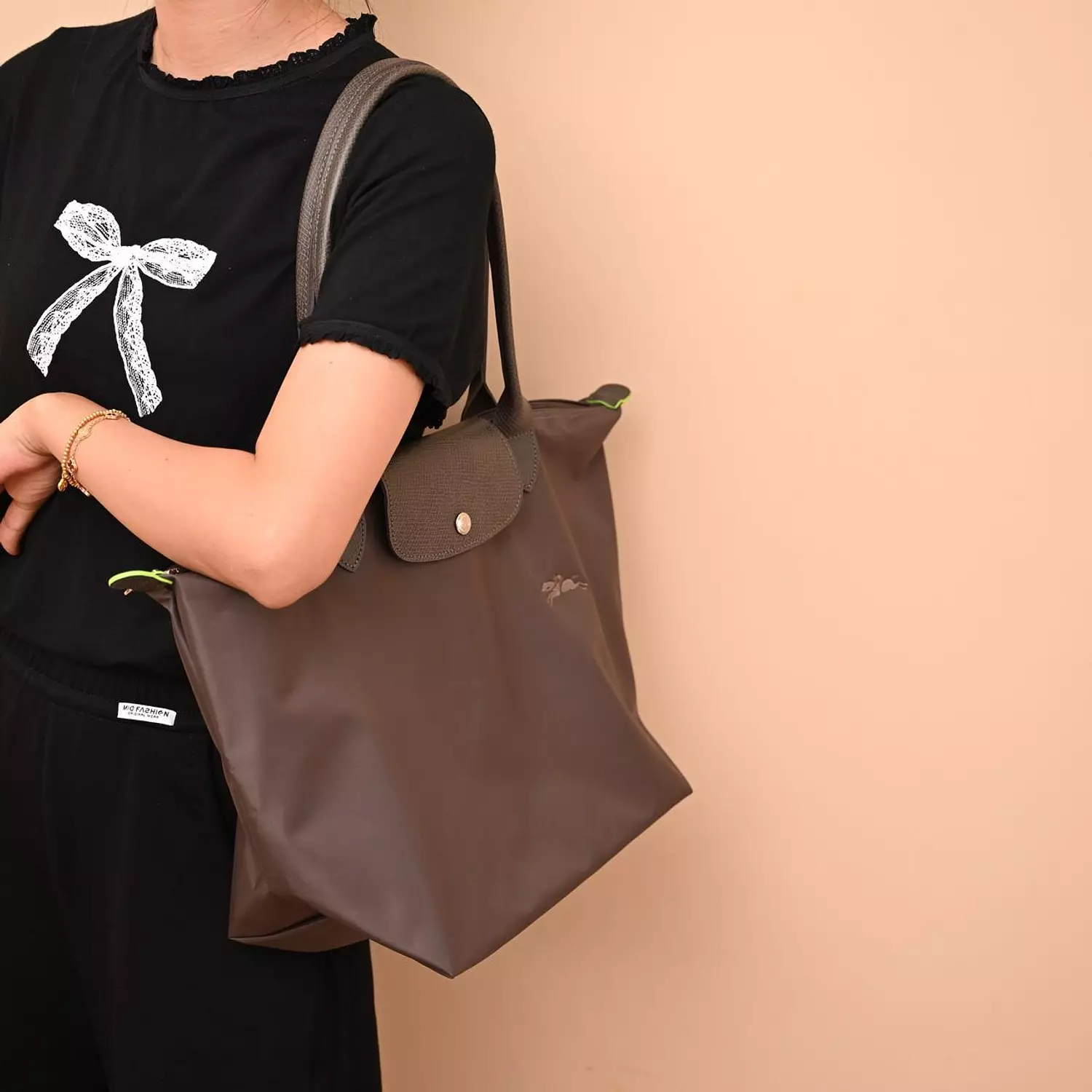 Longchamp Le Pliage Series terra M Long Handle 2