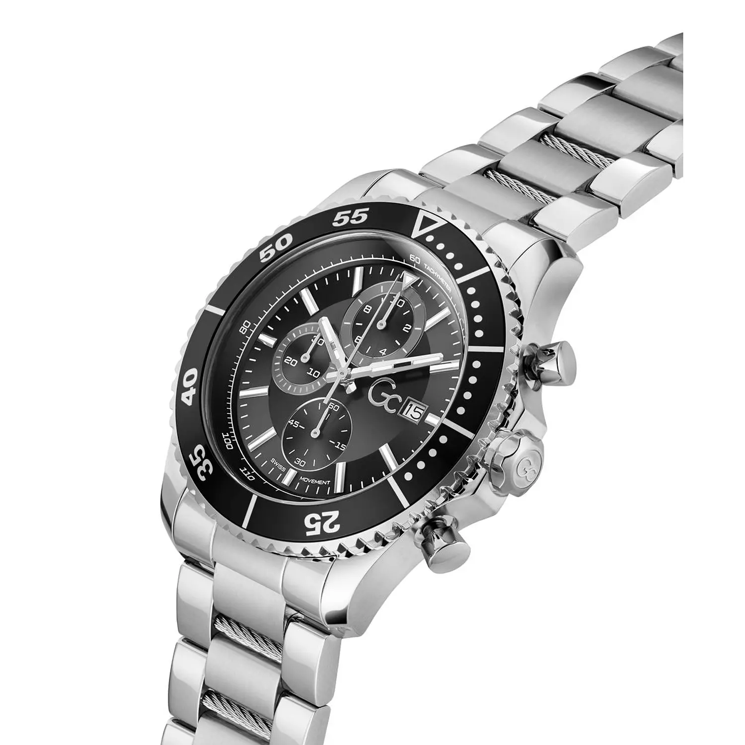 Gc SpeedRacer Chrono Metal Men Watch Silver Stainless Steel Bracelet 4