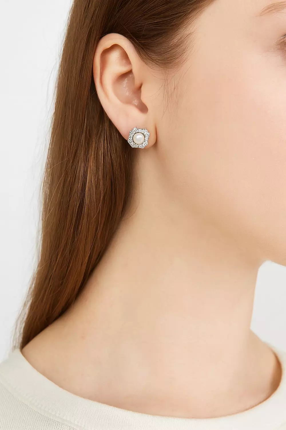 Silver Earrings Pearl 1