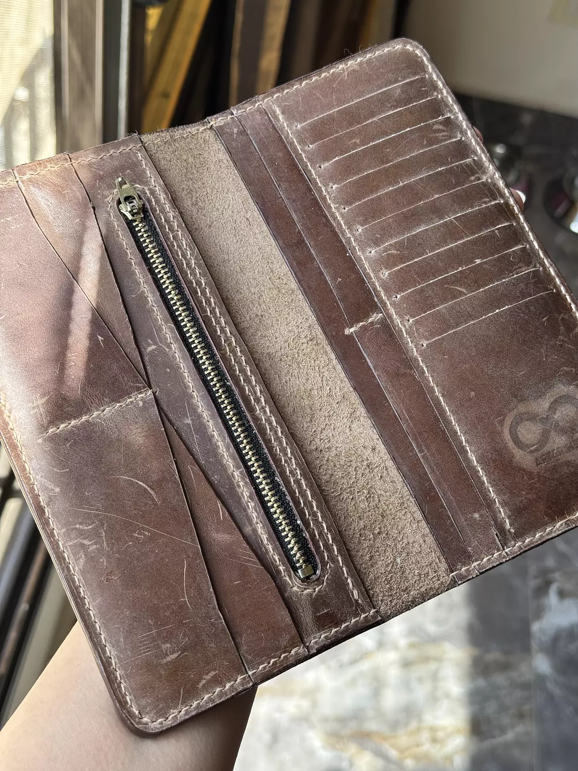 Unisex Long Wallet ( Brown ) image