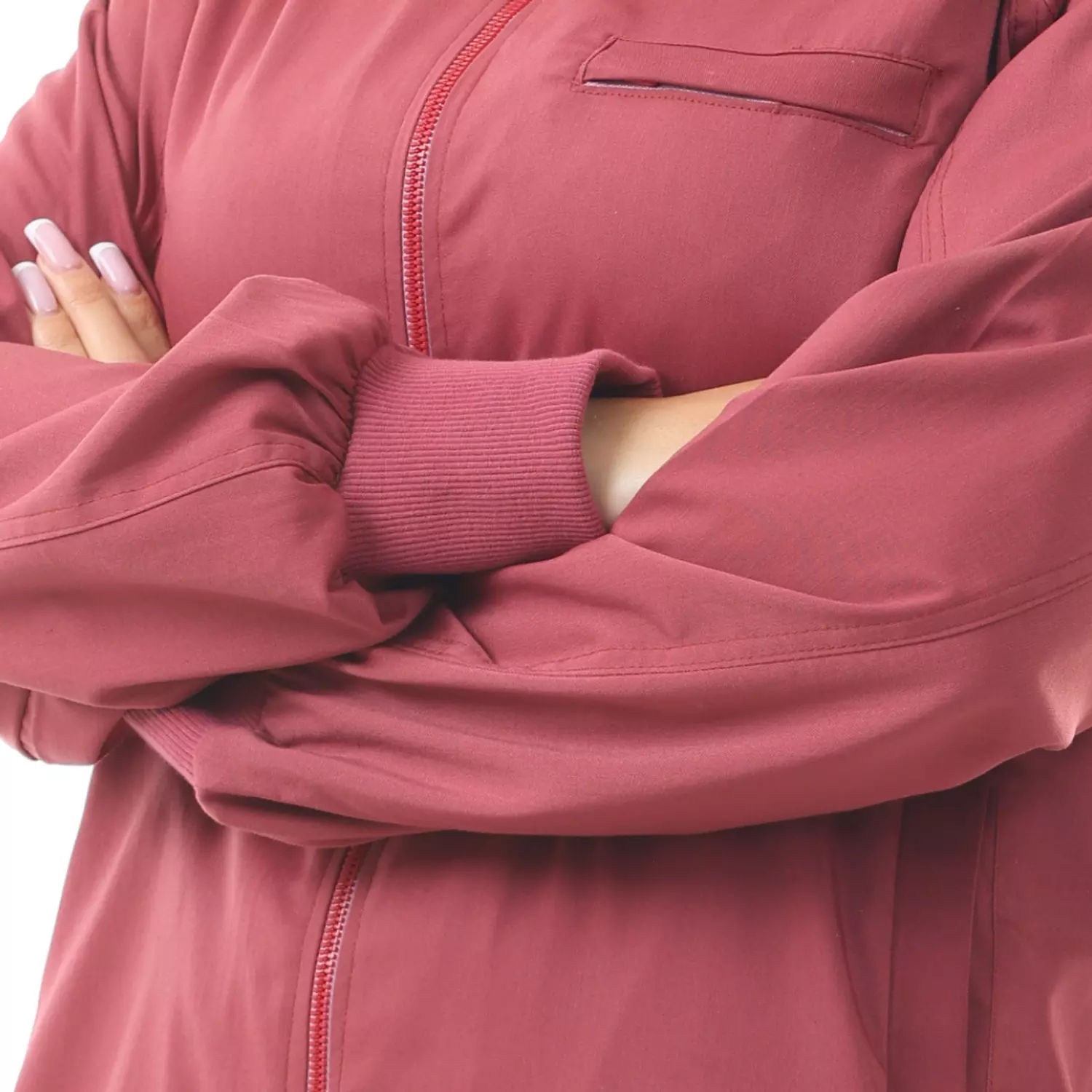 Burgundy Sporty Lab Coat 6