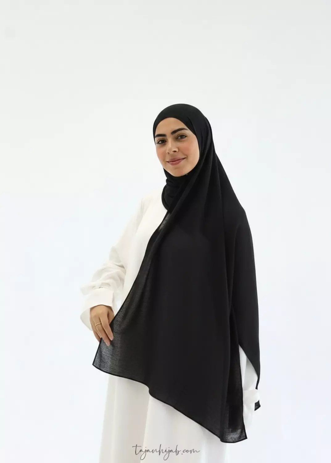 Black Linen scarf  image