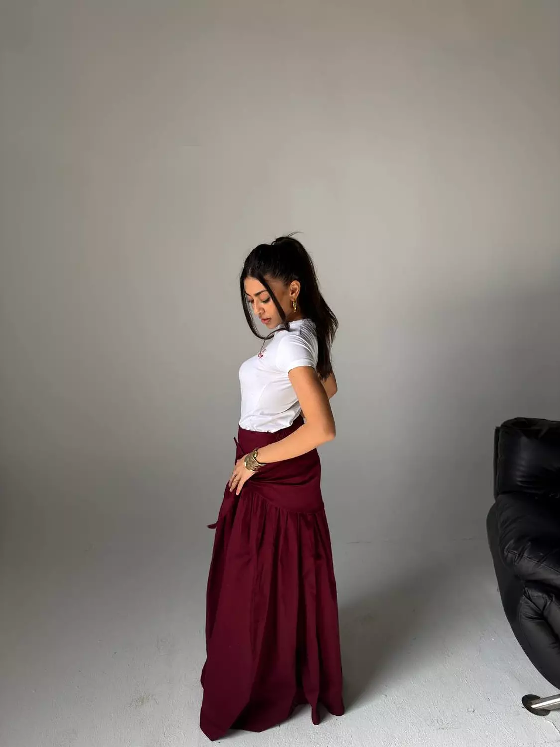 Scarf-Wrapped Skirt 14