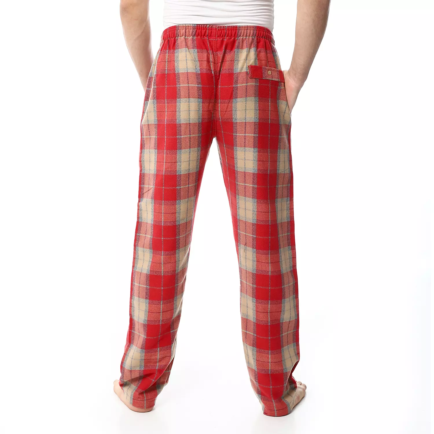 Shorto Winter Check Pants - Beige * Red - 4045 - 2 3