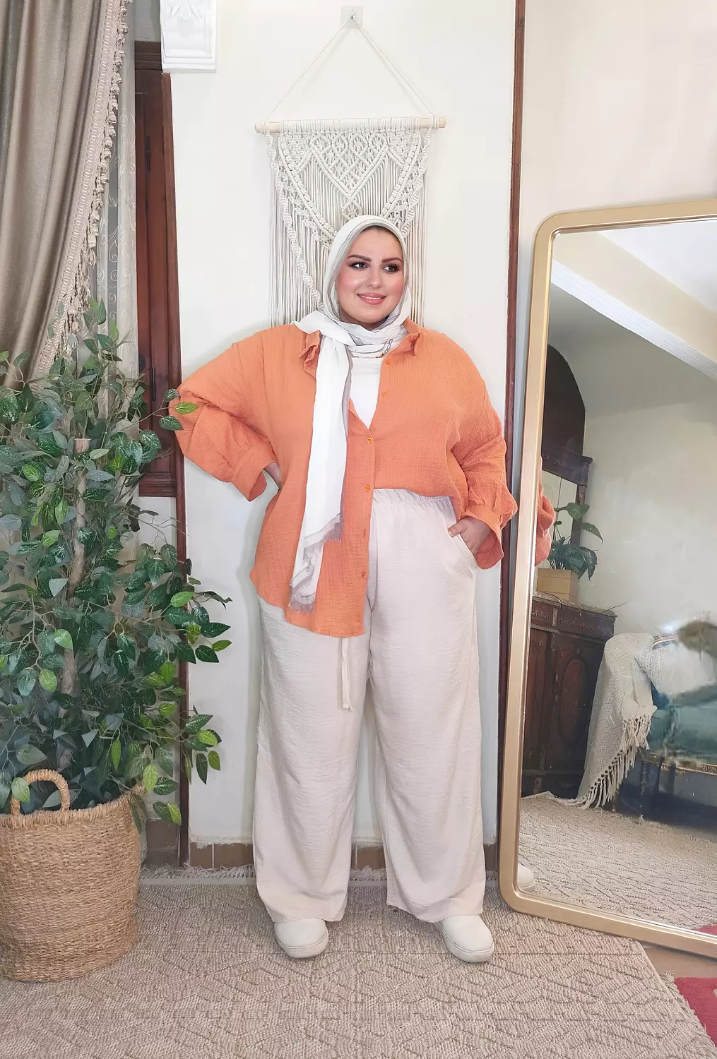 Essential linen pants ( in beige ) 2