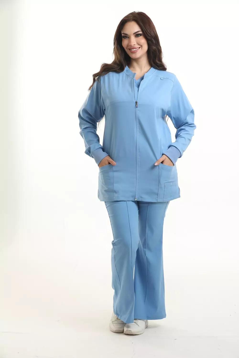 Sky Blue New Flexi Lab Coat 5