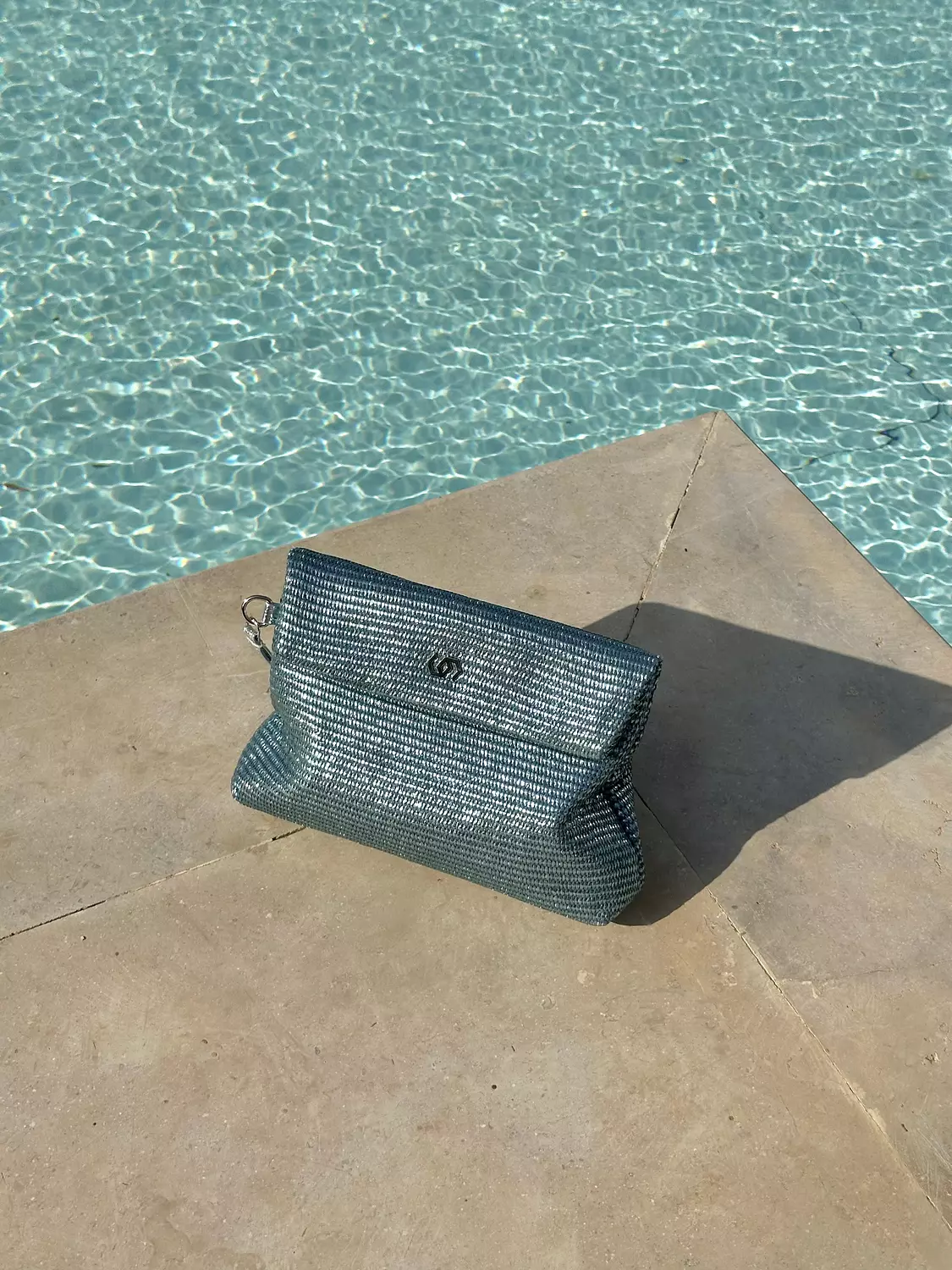 Co-Rafya Mettalic Pouch terquaz image