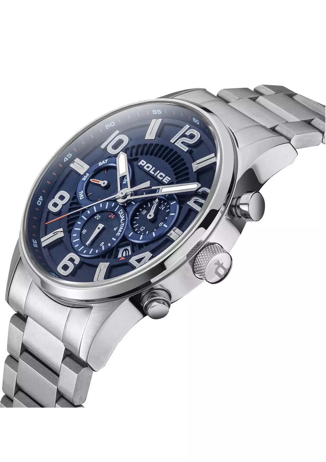 Police Addis Men's Silver Stainless Steel Band Watch PEWJK2203101 1