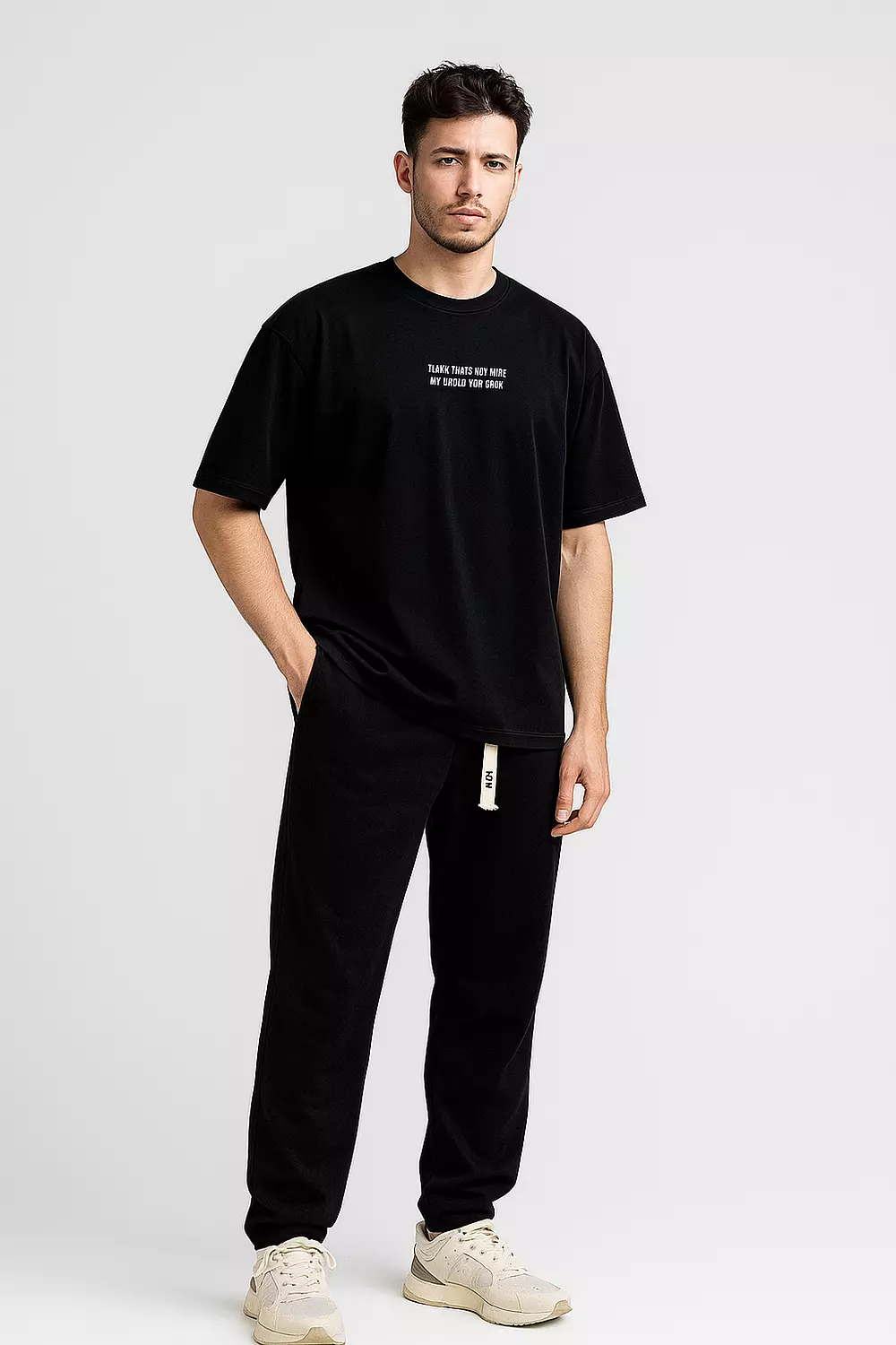 Over size Premium T-shirt  _ Black 1