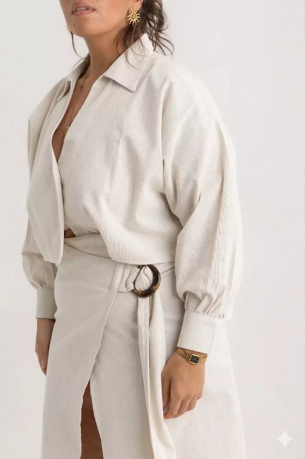 The Pola Cropped Shirt Off-white 1