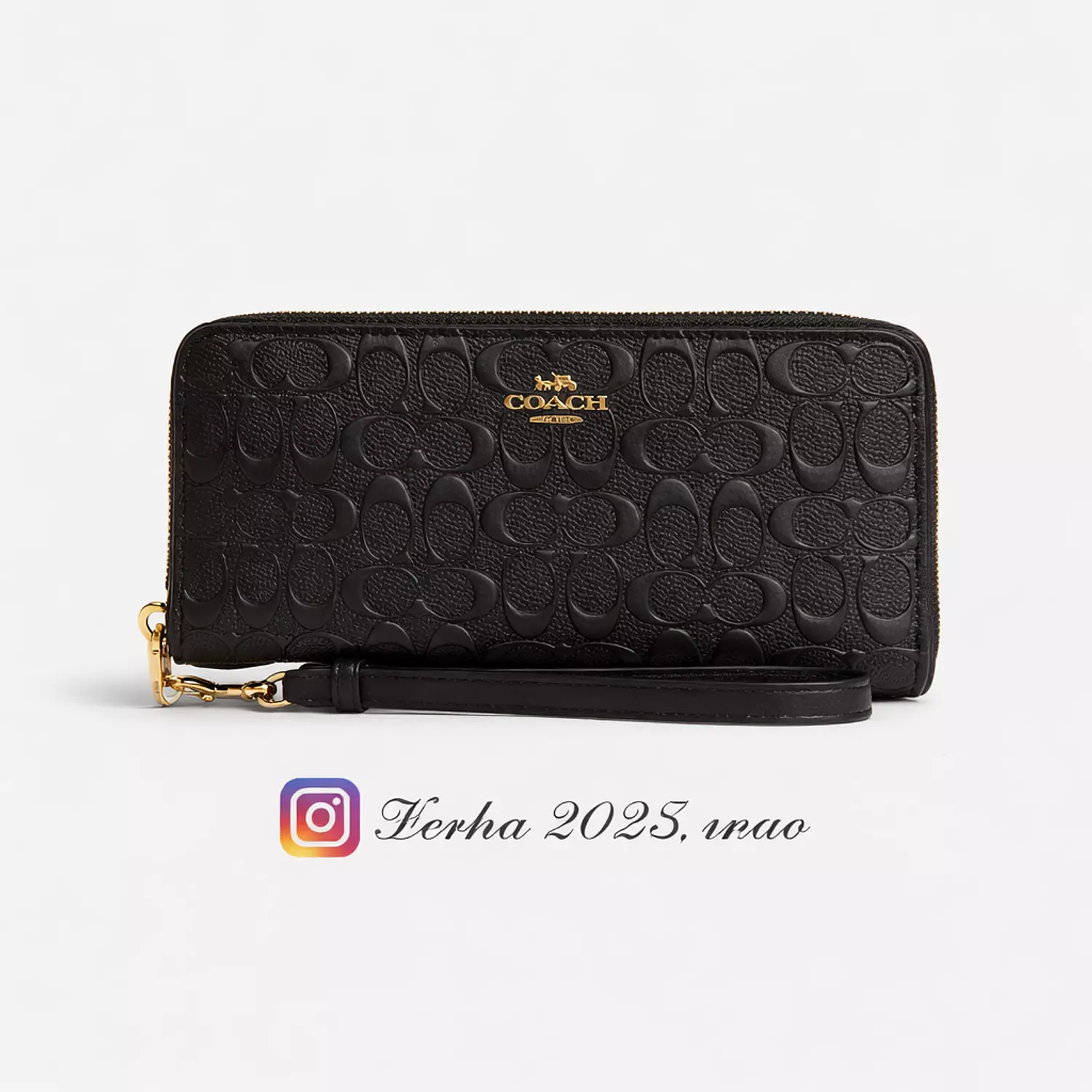 LONG ZIP AROUND WALLET IN SIGNATURE CANVAS image