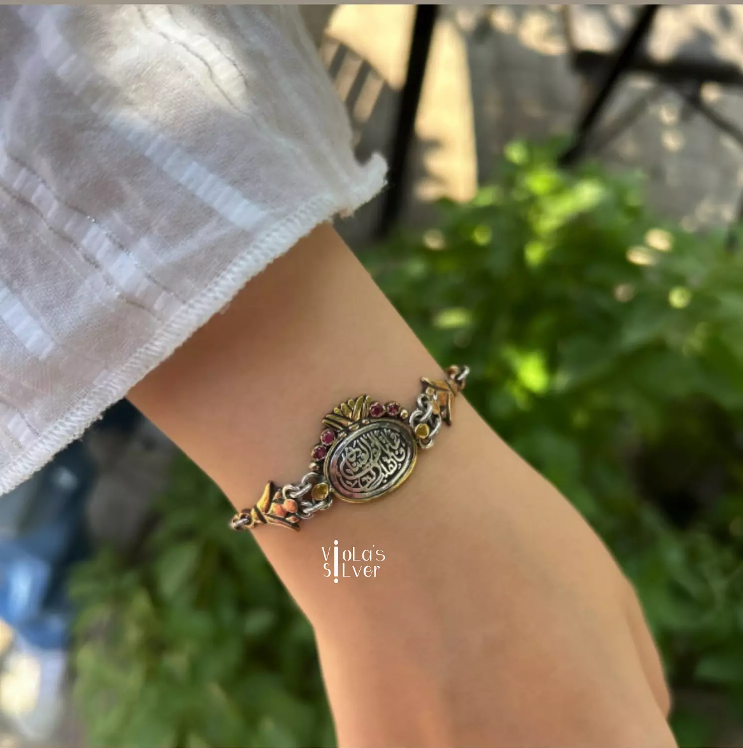 Gold plated lotus bracelet  image