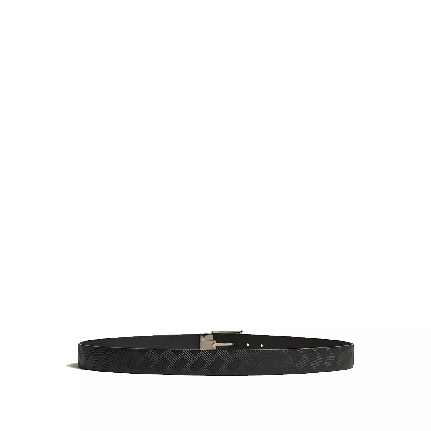 Montblanc black leather belt hover image