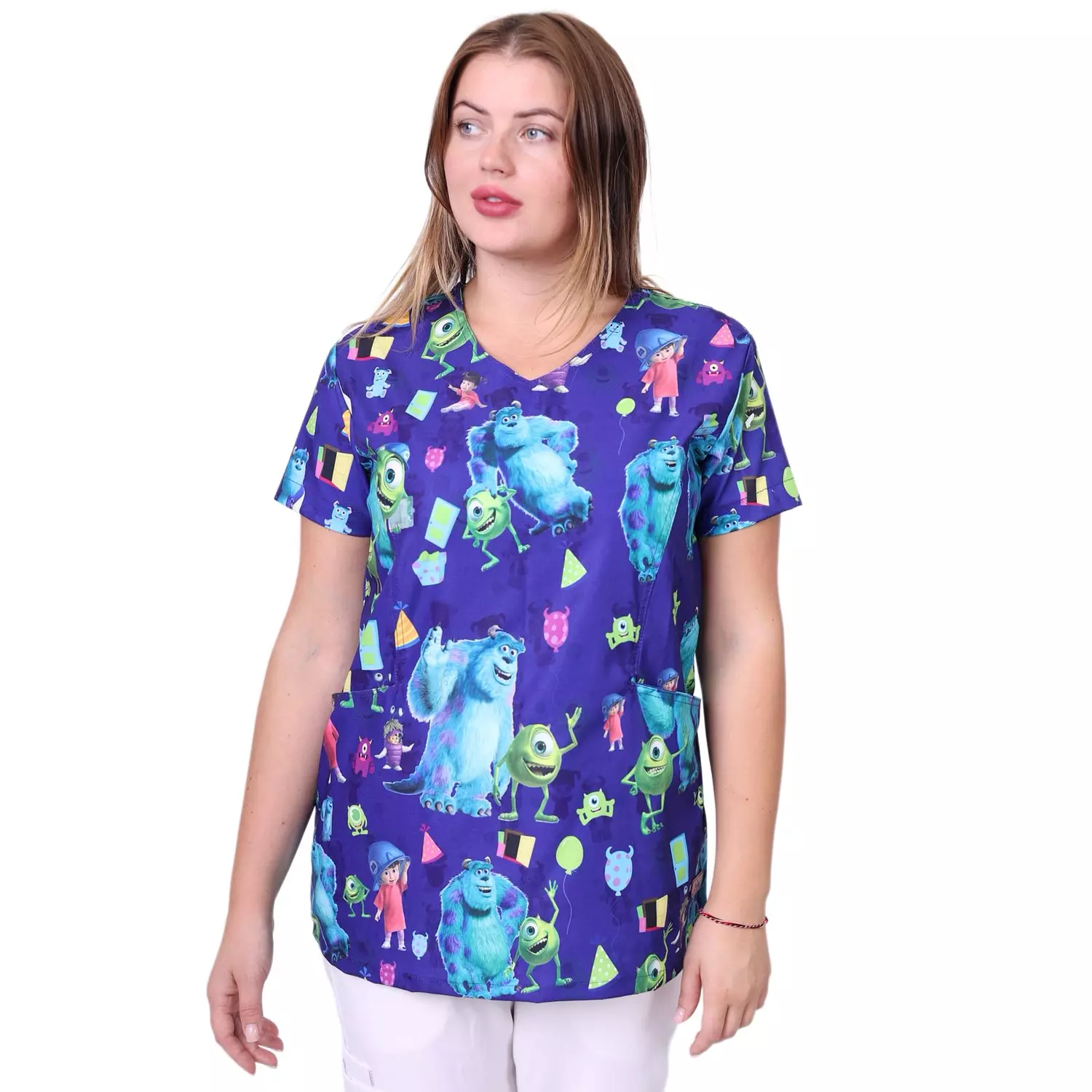 Female Monster inc. Printed Scrub image