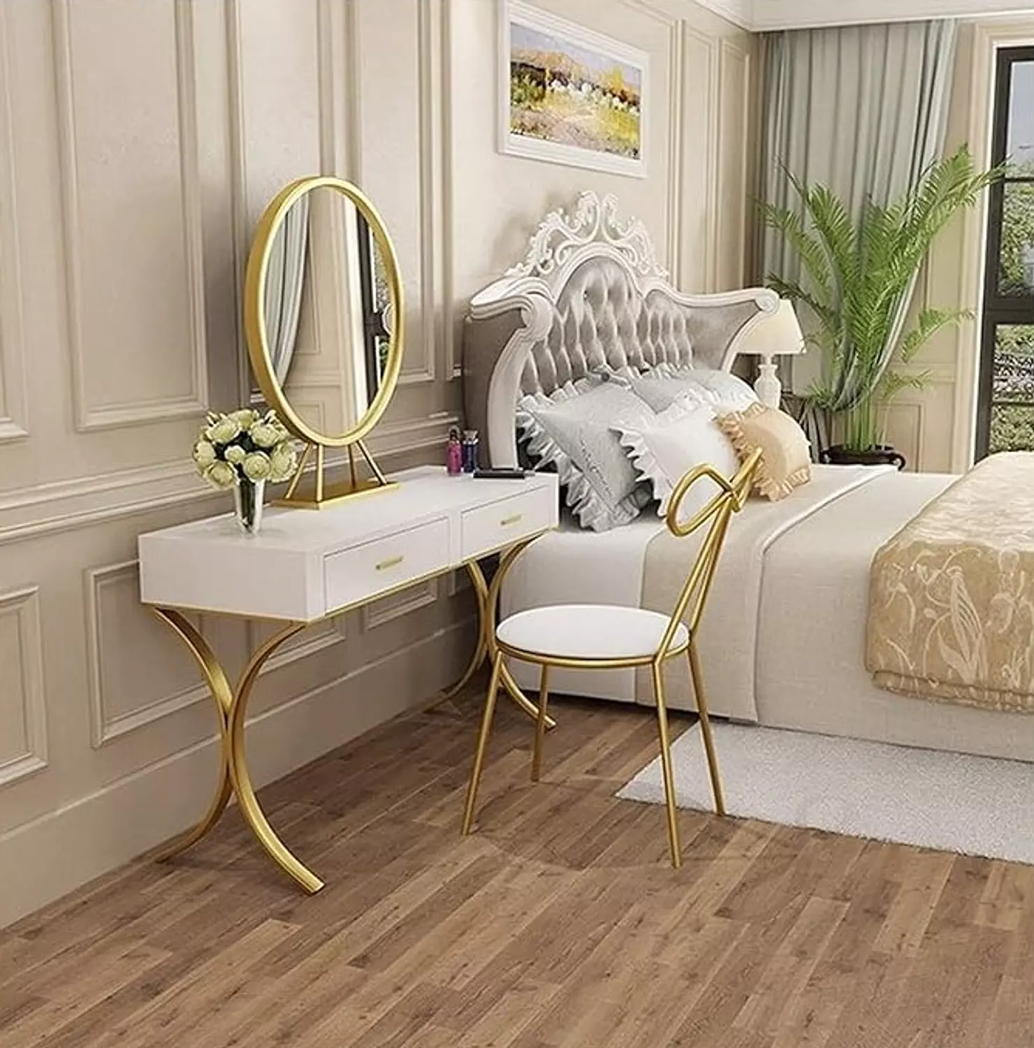 تسريحه خشبيه بارجل ستيل  hover image