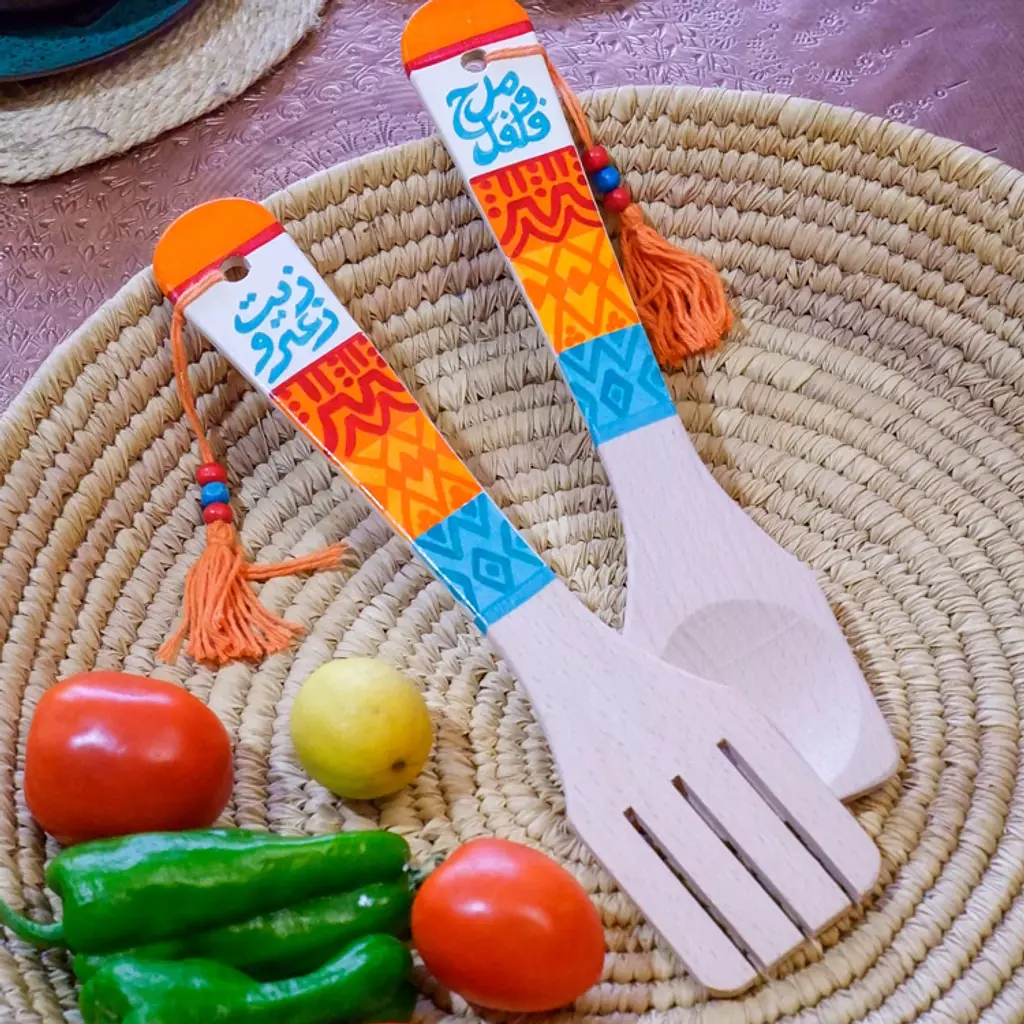 Fork & spoon - Multicolors orange