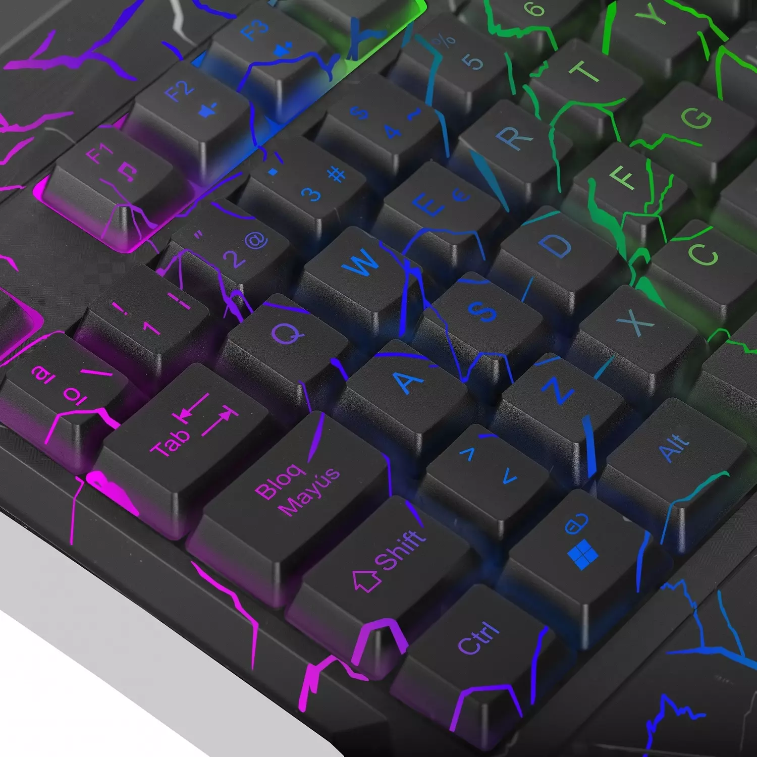 Multimedia Wired Gaming Keyboard - Rainbow Illumination - Zeus K002 4