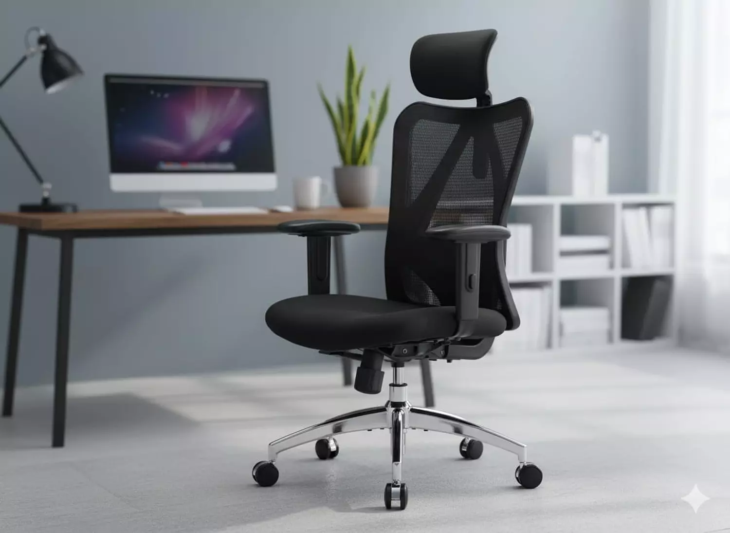 HARLEY  كرسي شبك فريم اسود هيد ريست هارلي عالي hover image