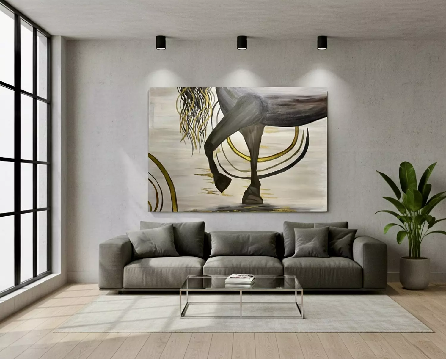 Golden horse design image
