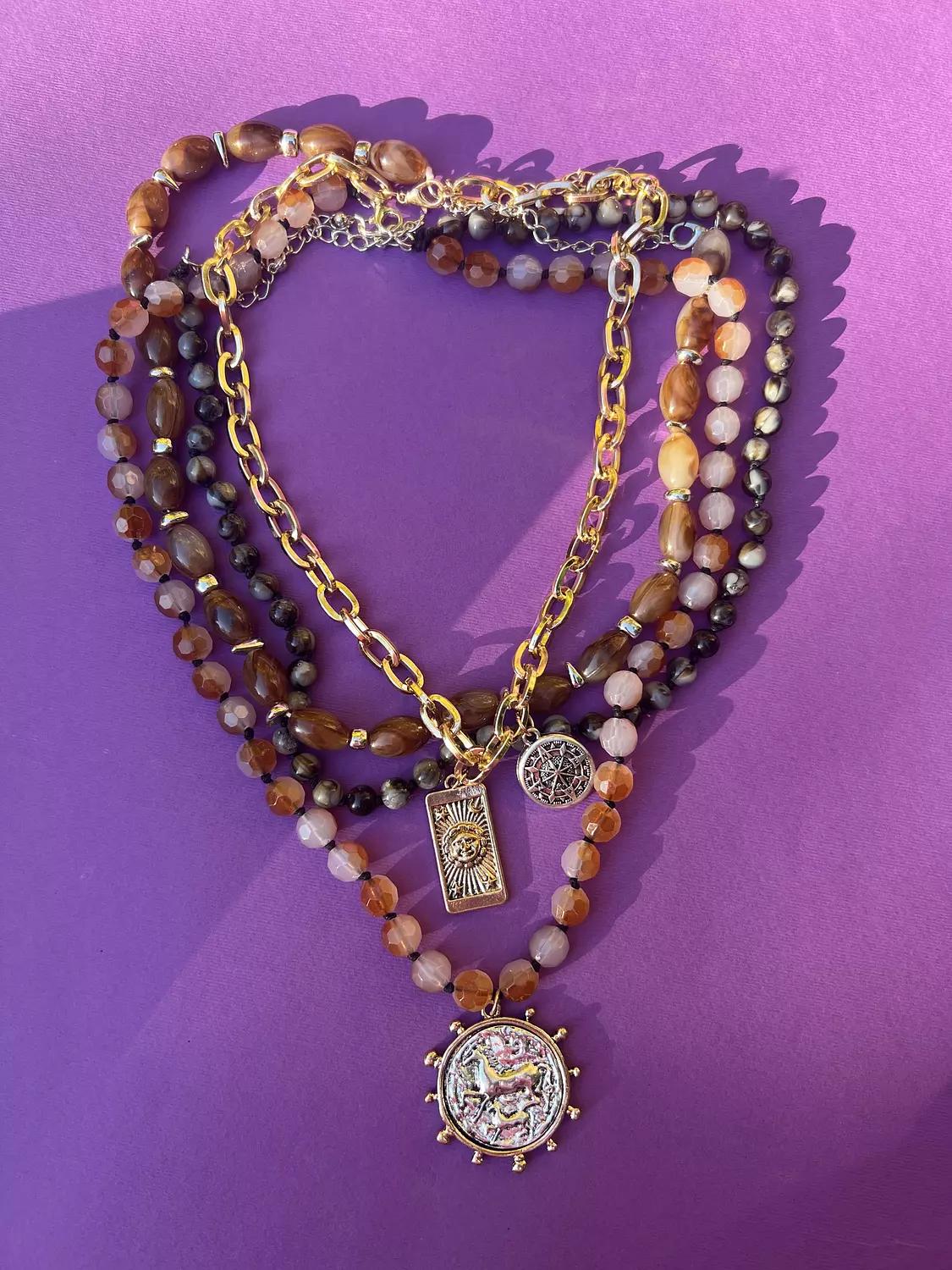 4 in 1 Coin stacked Necklace  hover image