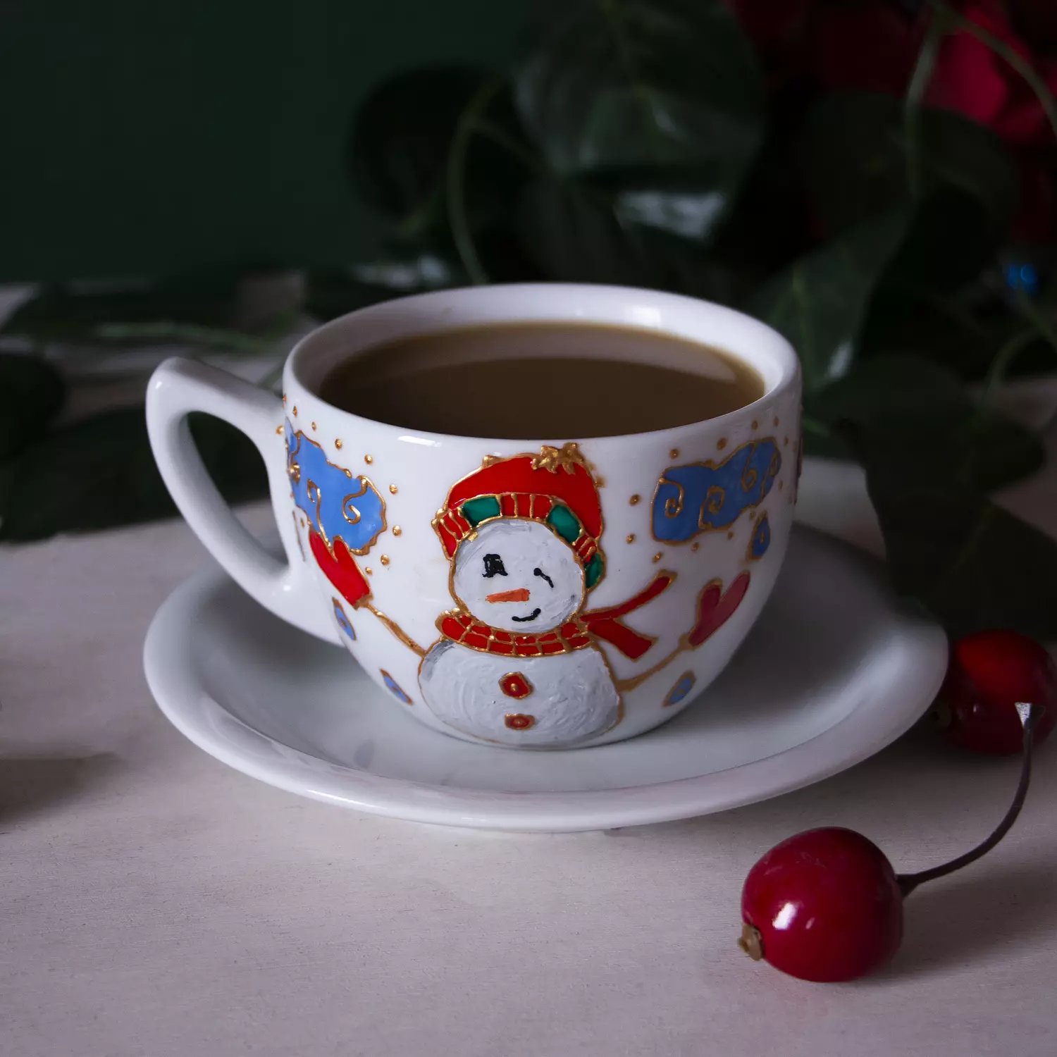 Snow Man Cappuccino Cup image