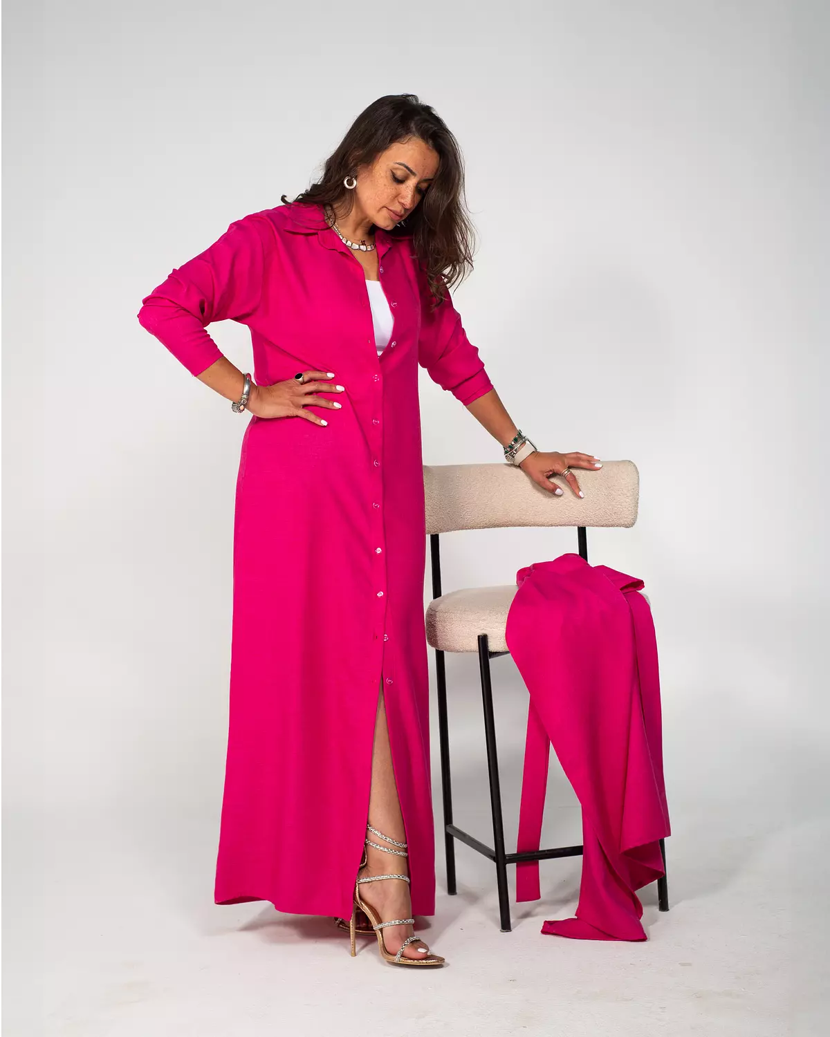 Muse layers 2 in 1 dress (hot pink) 2