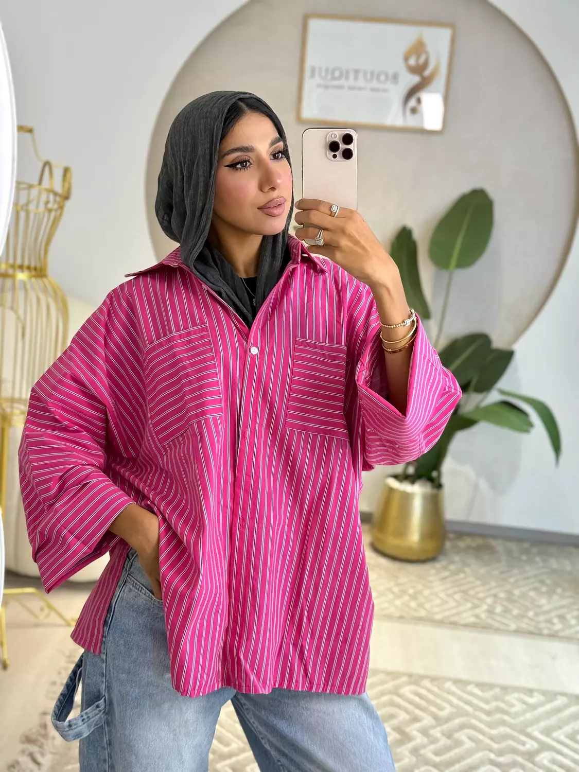 بوبلين مقلم فوشيا image