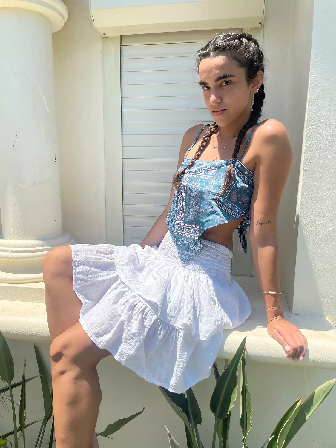Scarf Top - Teal hover image