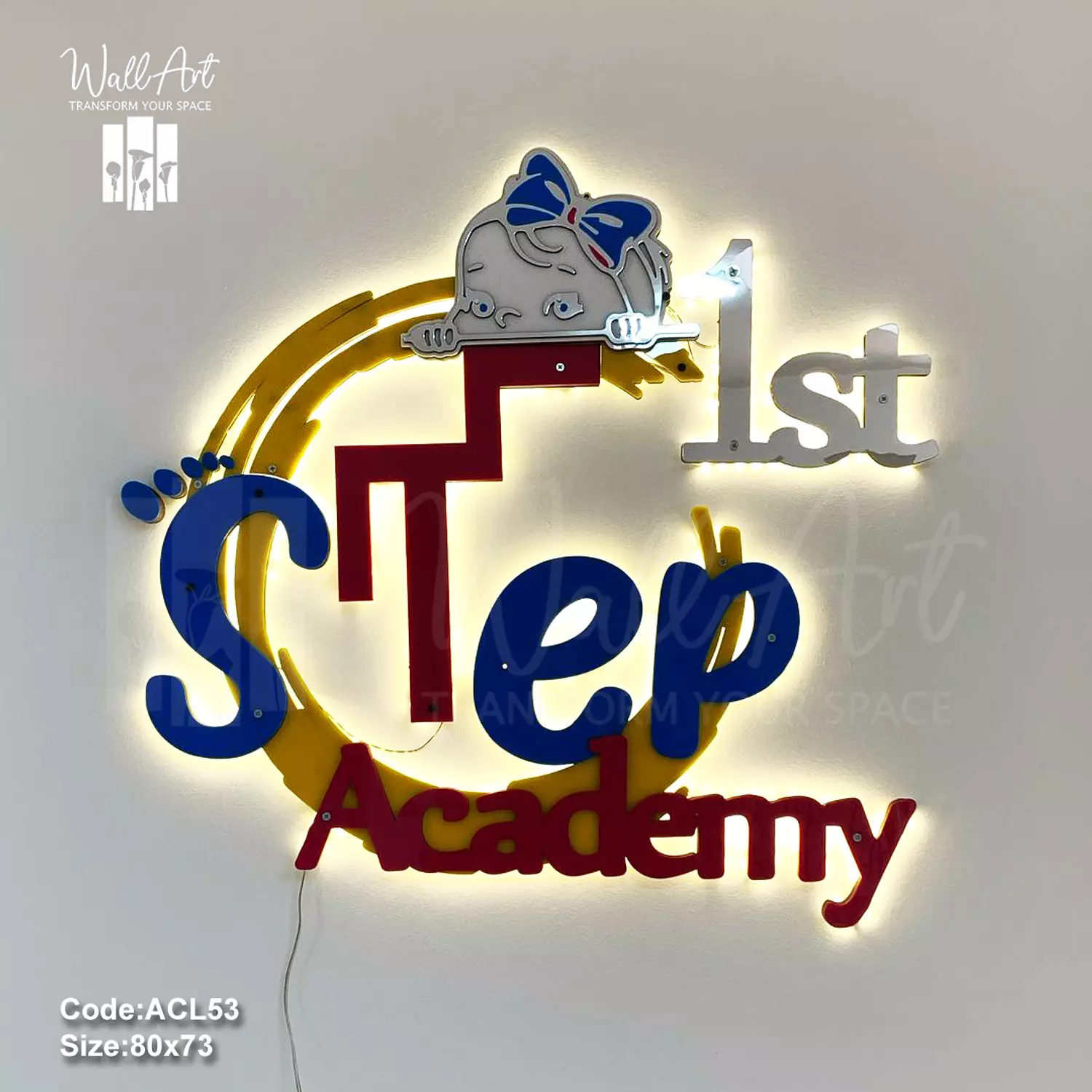 ACL53-Lighted Coloured Acrylic Logo  6