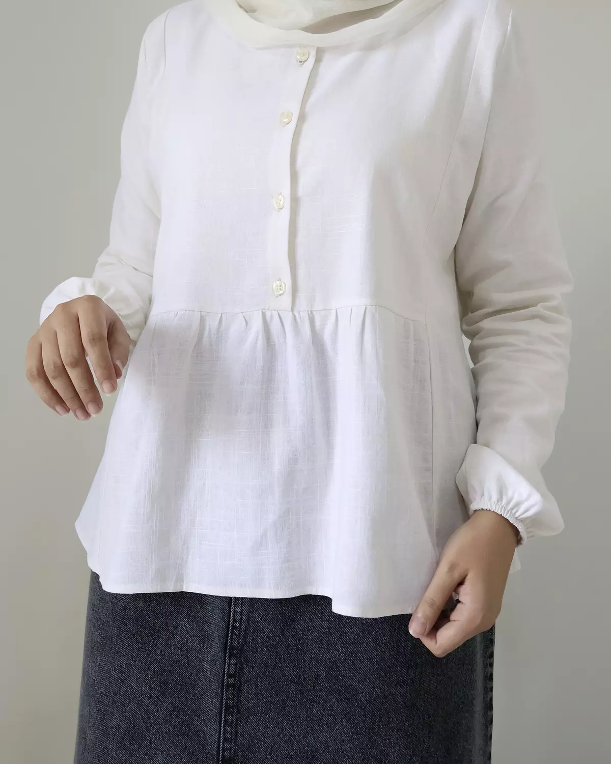 OFF WHITE LINEN BLOUSE 5