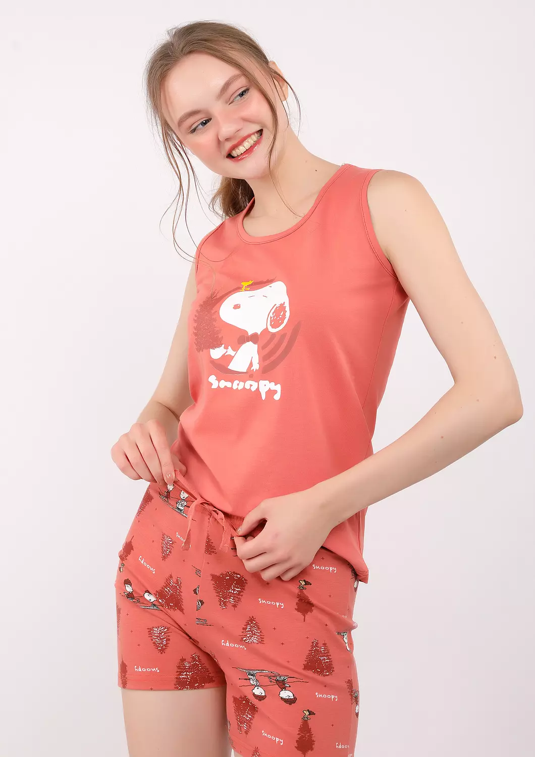 SNOOPY TREE BREEZE SHORT PAJAMA SET 5