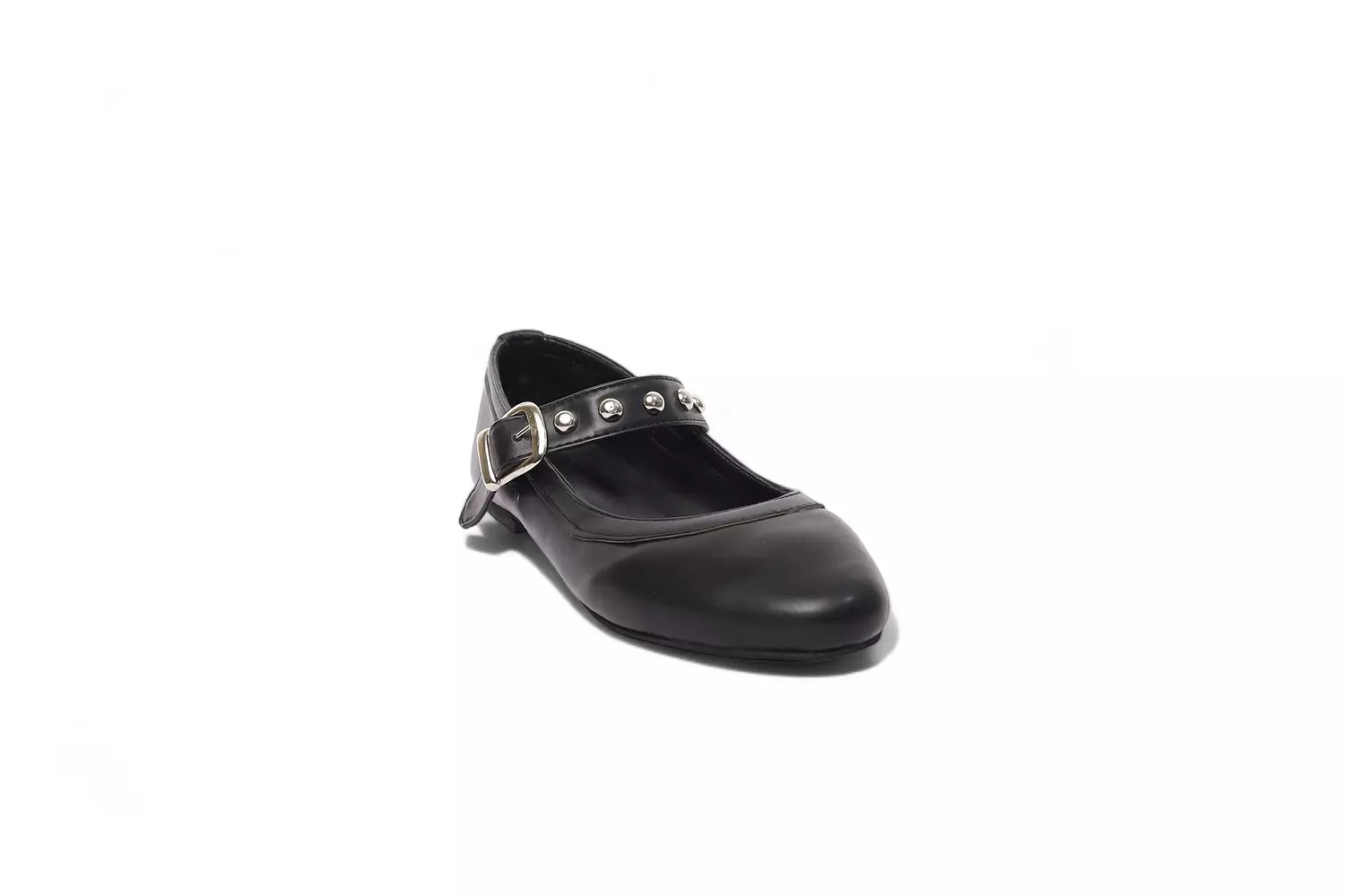 <p><strong><span style="color: rgb(0, 0, 0)">ALINA BLACK STUDDED BALLERINA</span></strong></p>