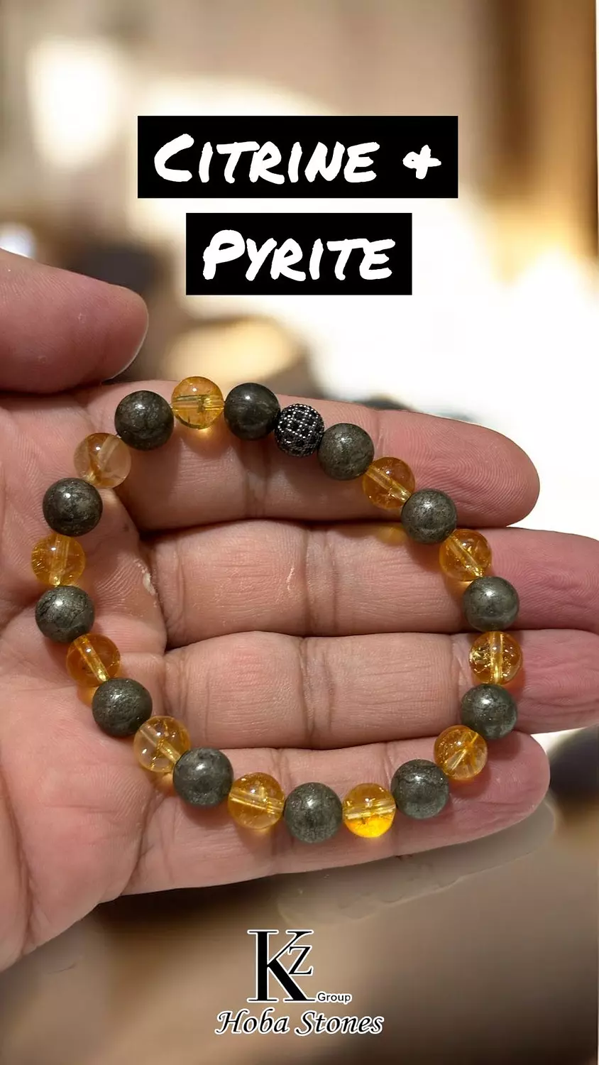 Bracelet citrine & Pyrite  3