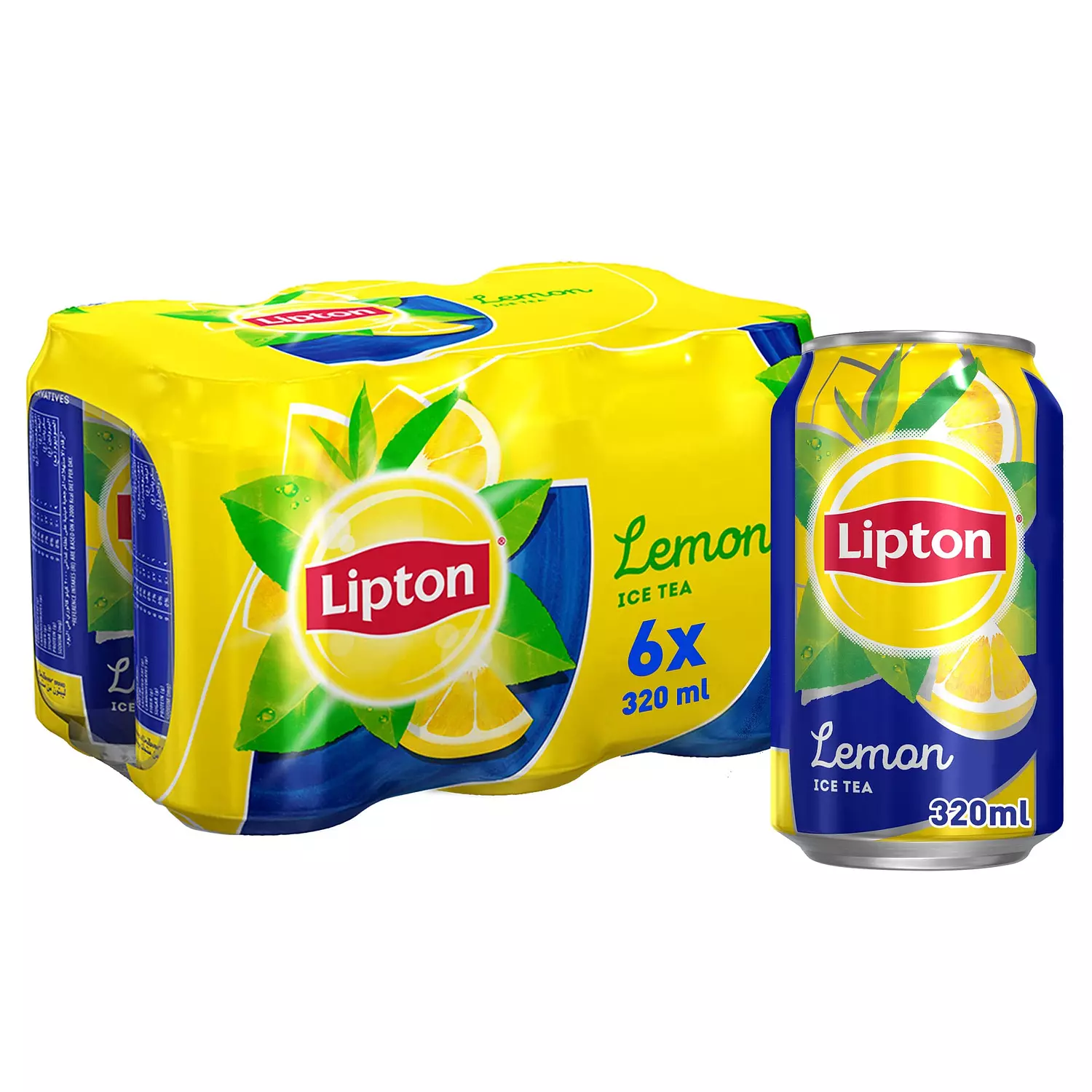 Lipton Lemon Ice Tea Non-Carbonated Refreshing Drink 320ml Pack of 6 hover image