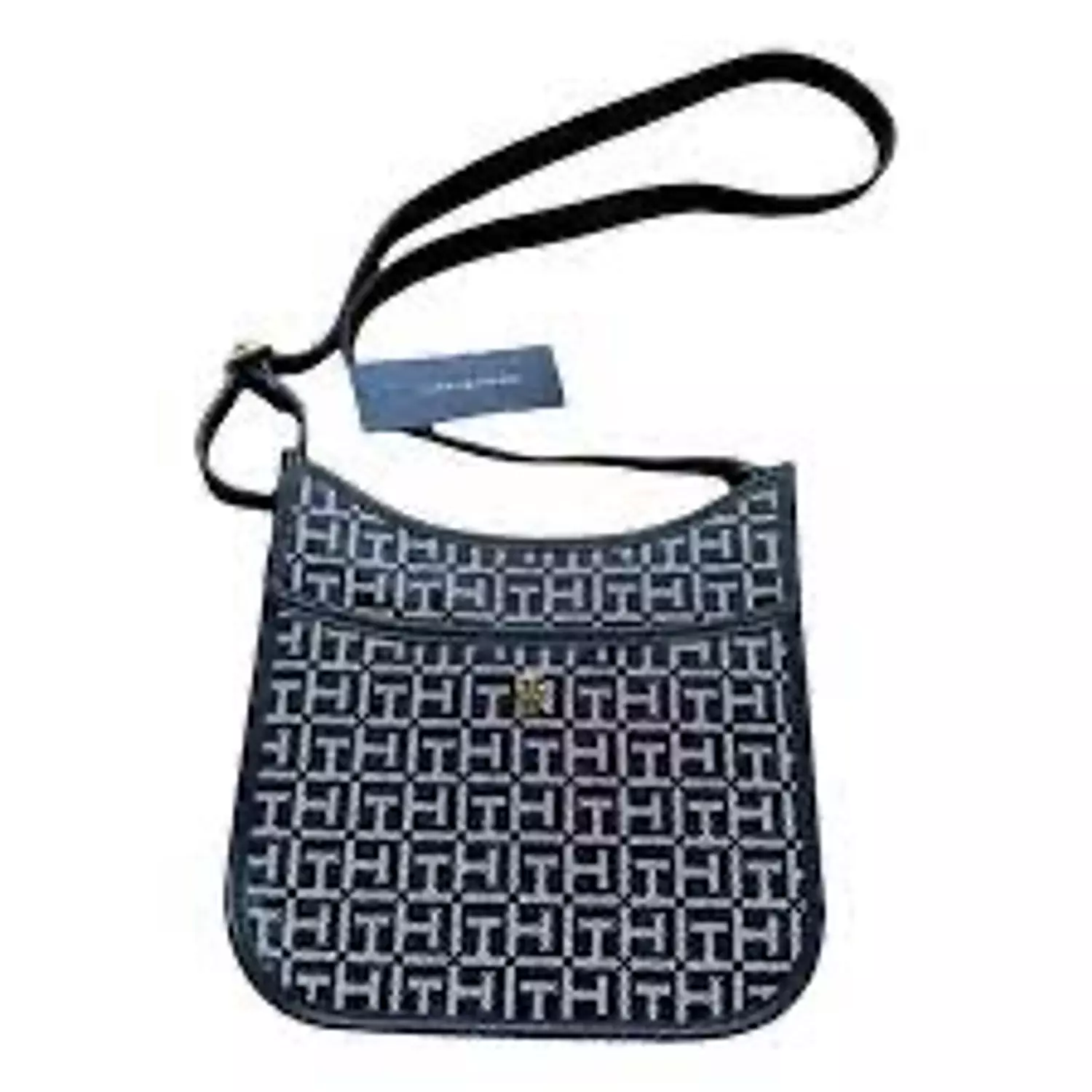 Tommy Hilfiger Monogram Crossbody Bag – Navy & White image