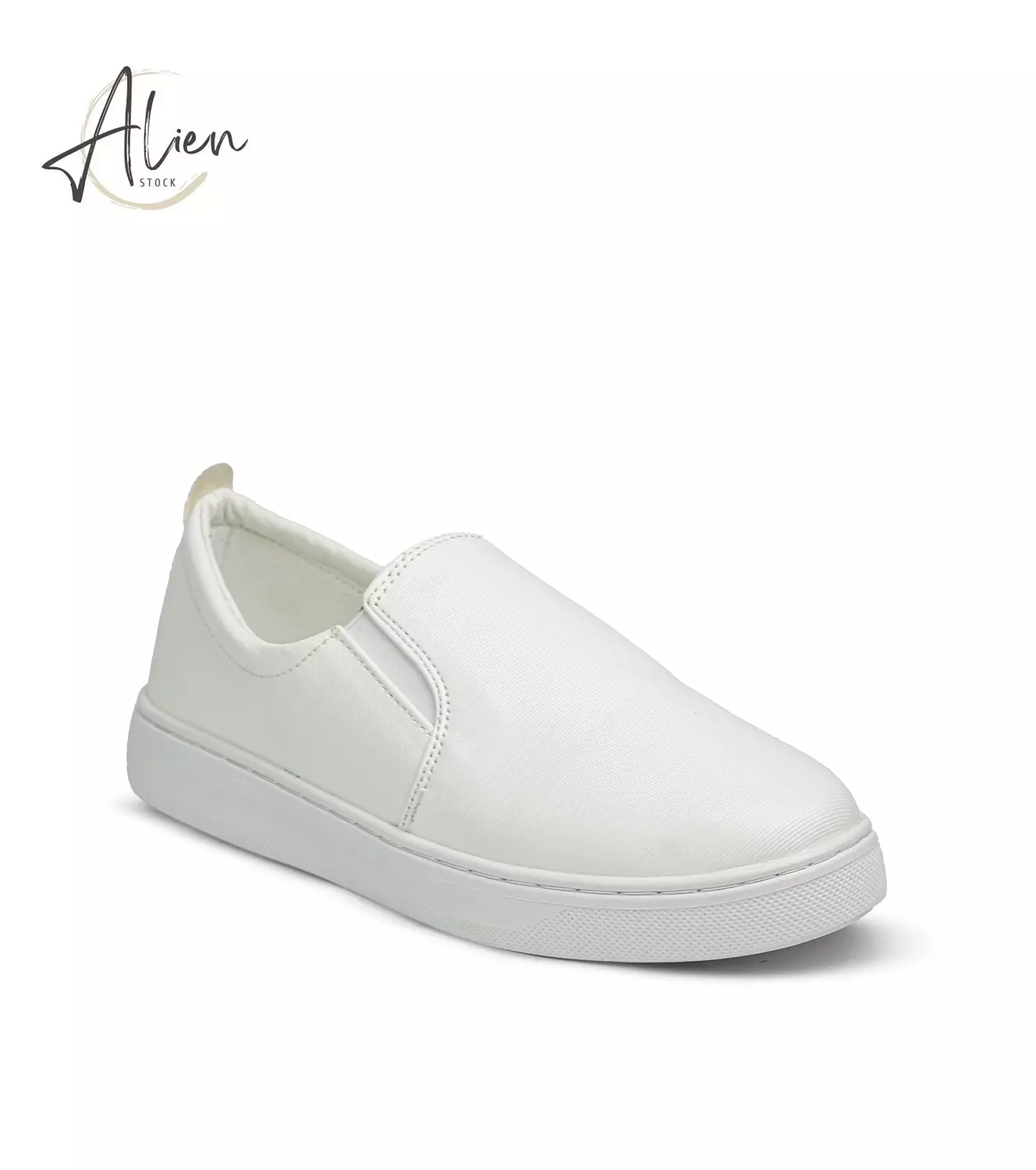 Generic White leather Slip-on Lightweight Casual Women hover image