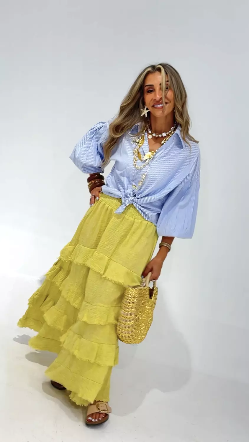 Fluffy Linen Skirt  (3193 -2) 8