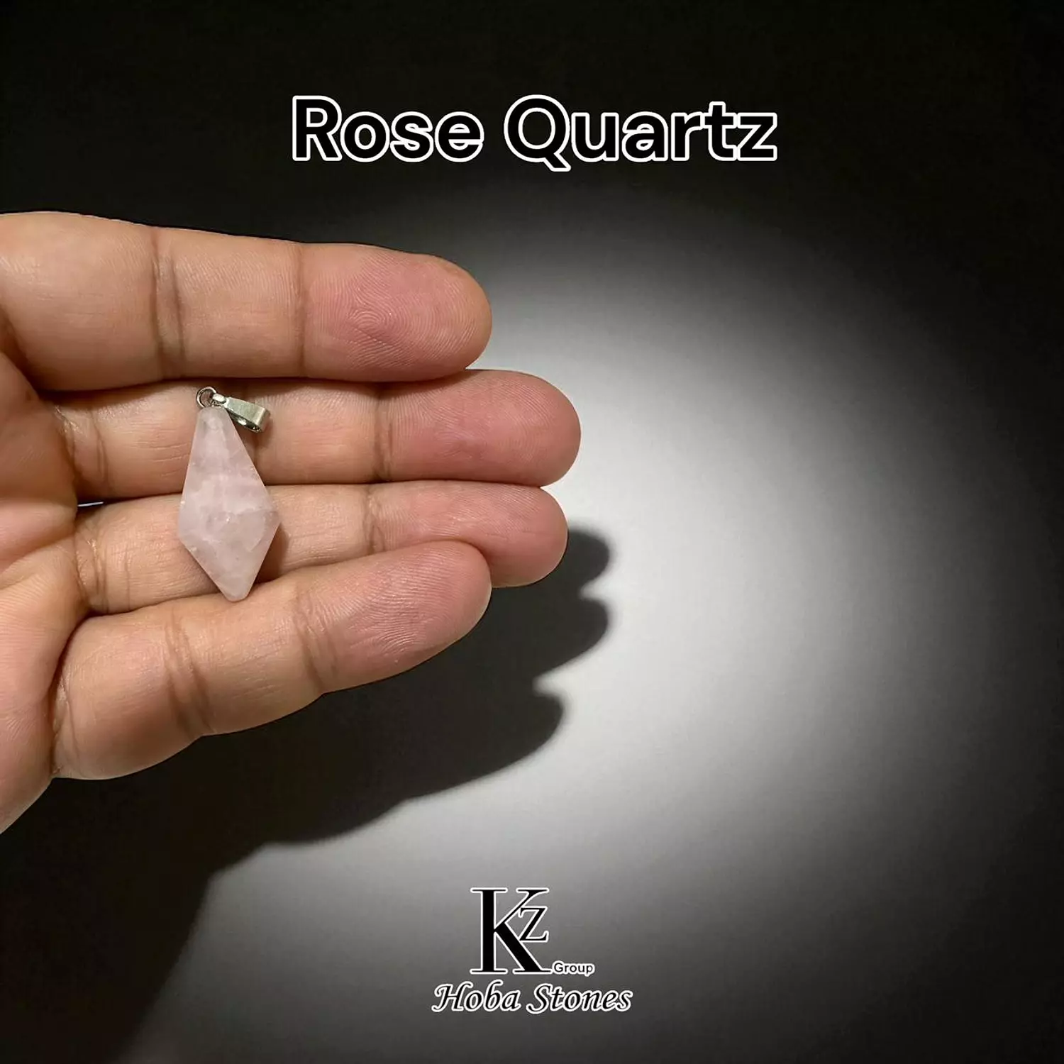 Rose quartz pendant  4