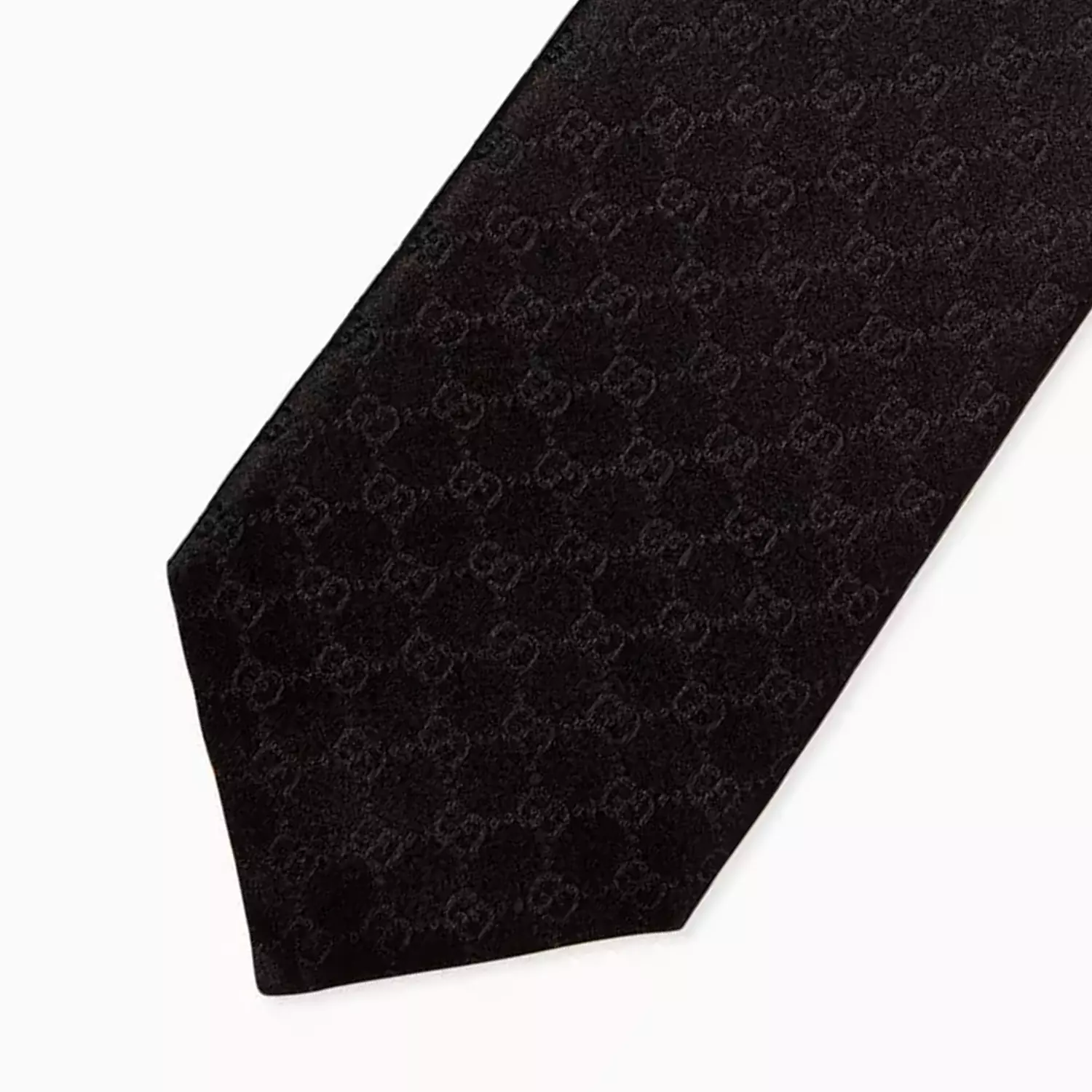 Gucci black GG pattern silk jacquard tie hover image