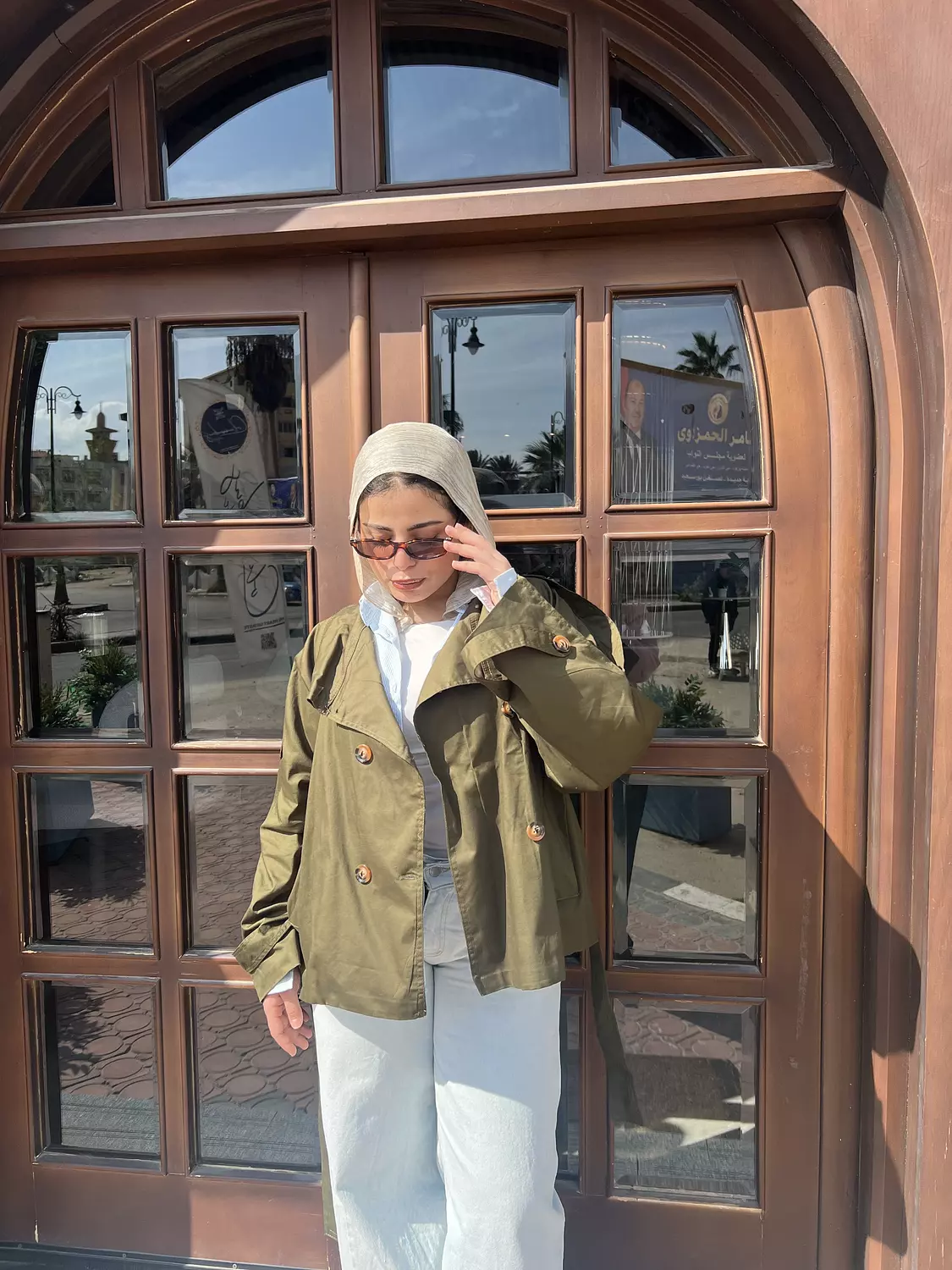 high neck cropped trench  18