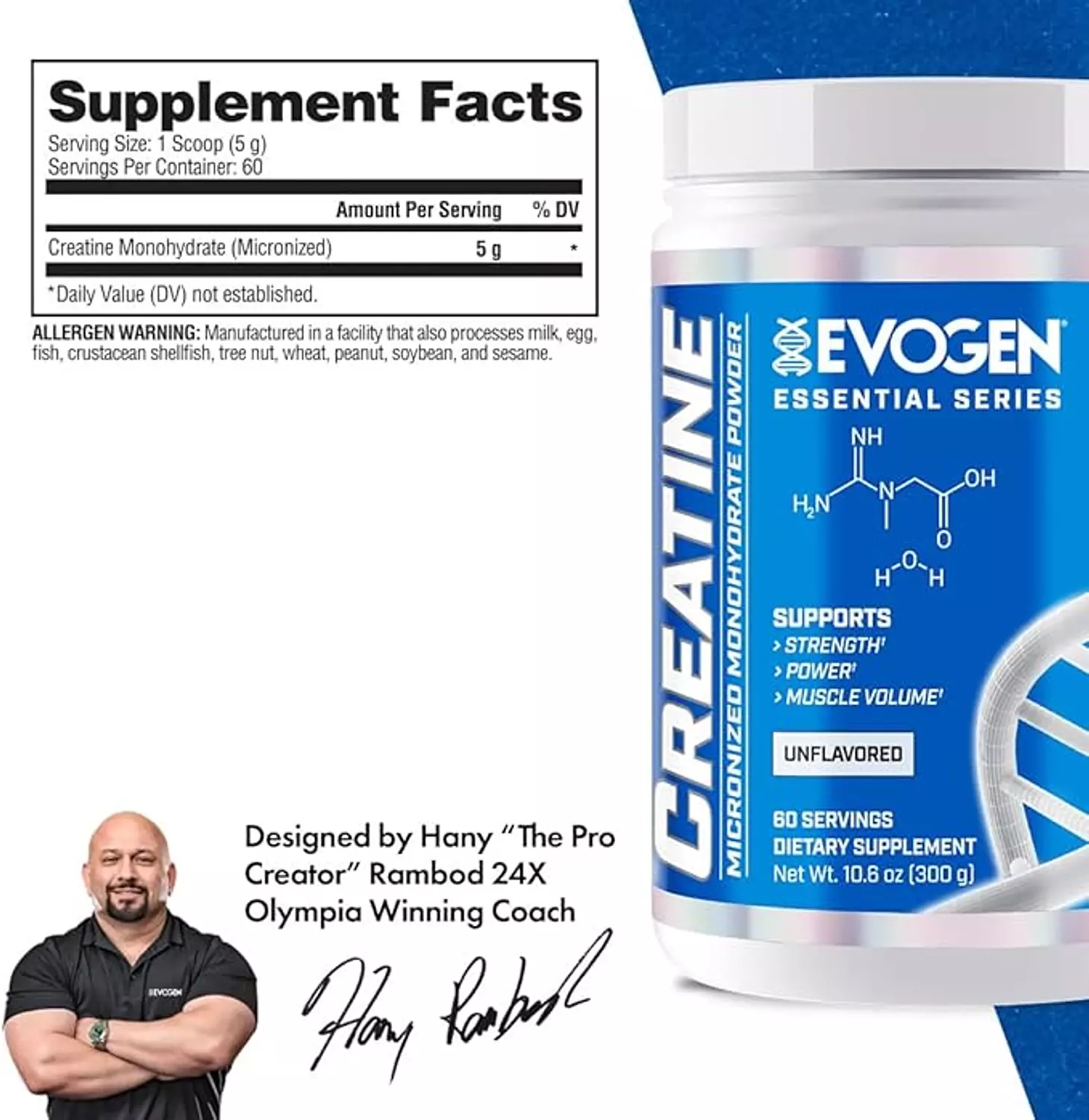 Evogen Pure Creatine Monohydrate – Unflavored – 60 Servings 2