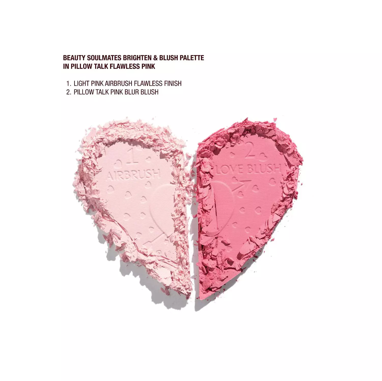 Pillow Talk Beauty Soulmates Airbrush Flawless Finish Brightening and Blush Powder Palette 3